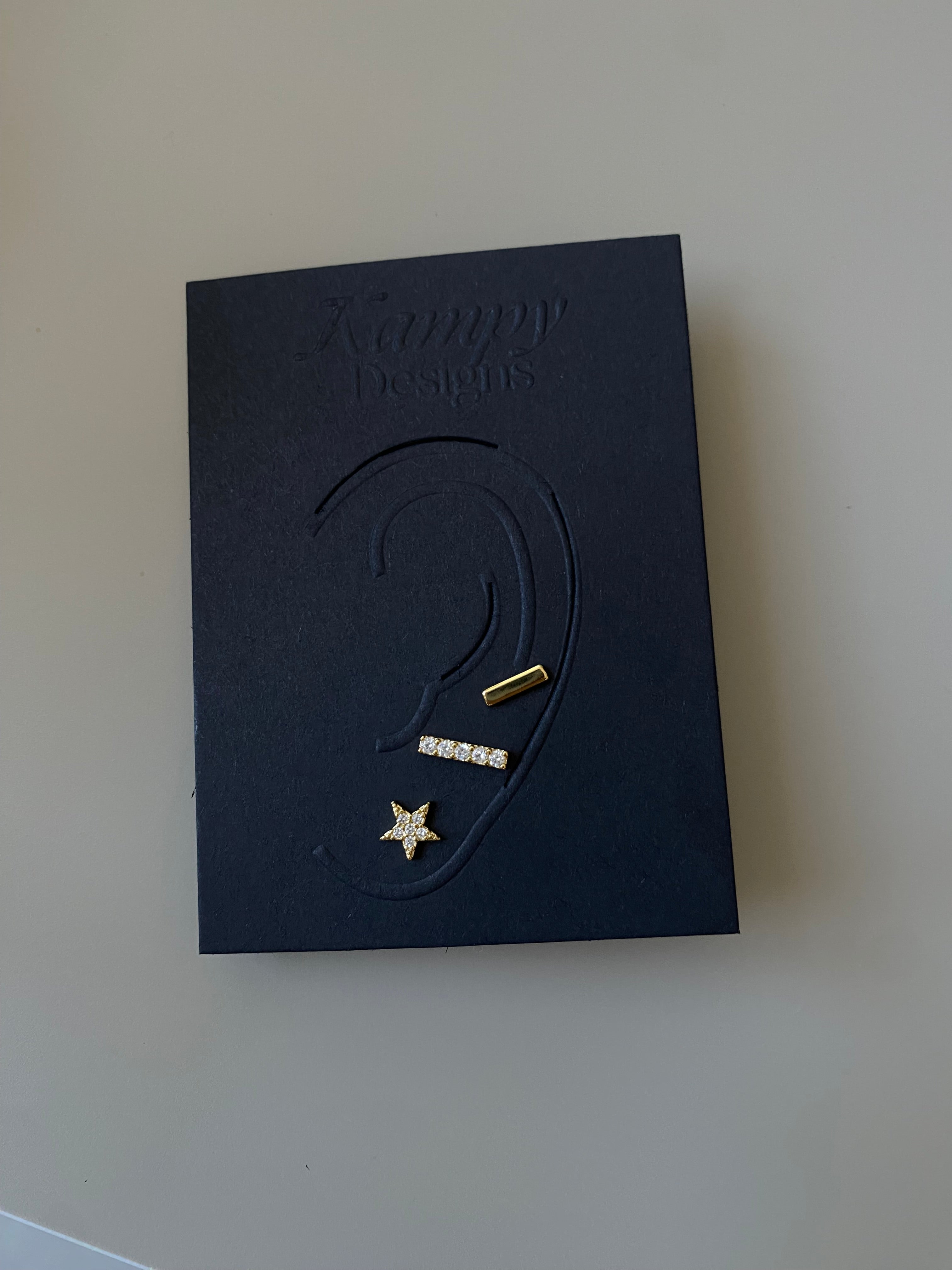 Gold Bar Stud Earrings