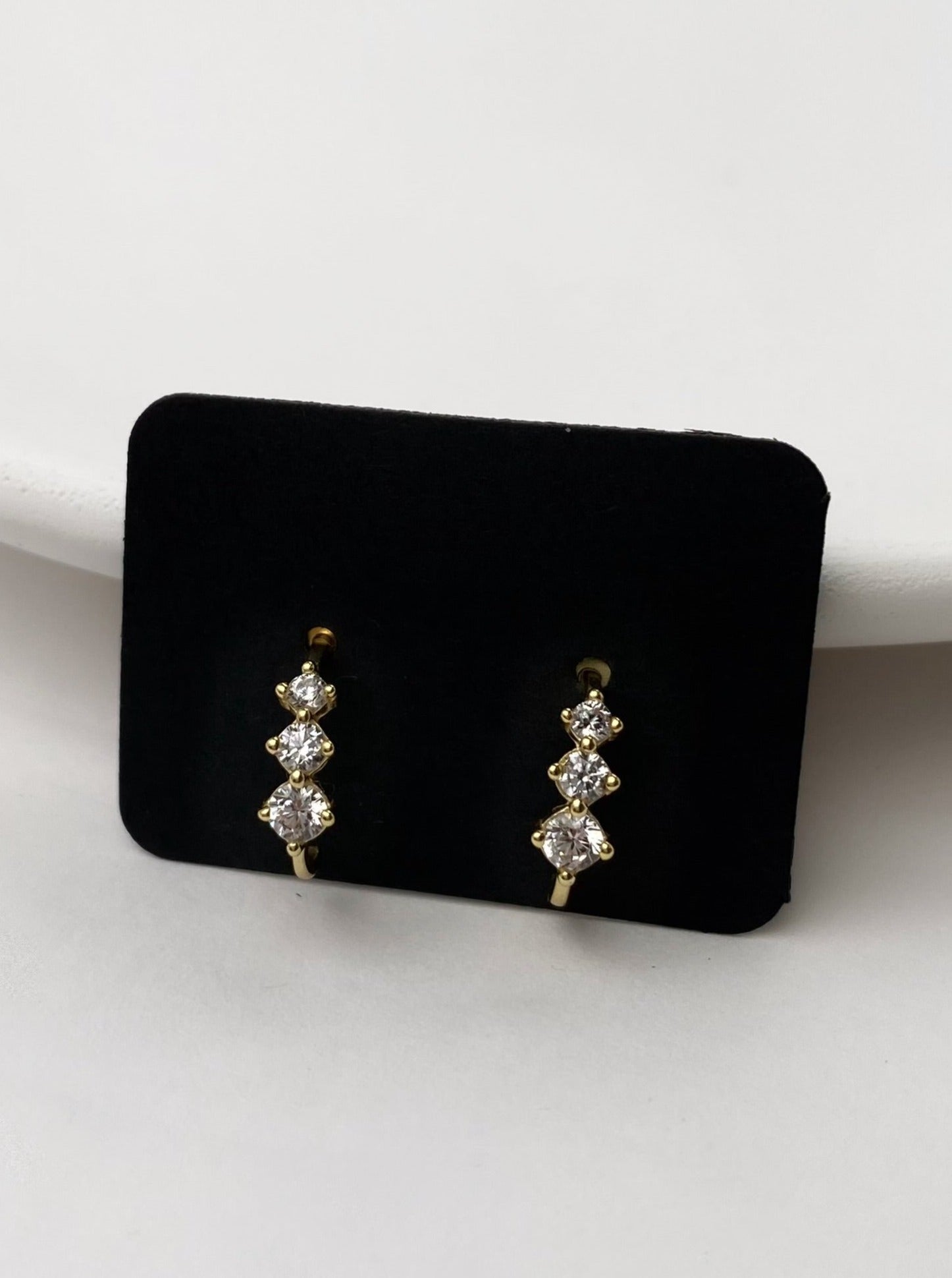 Tiny Diamond Hoop Earrings