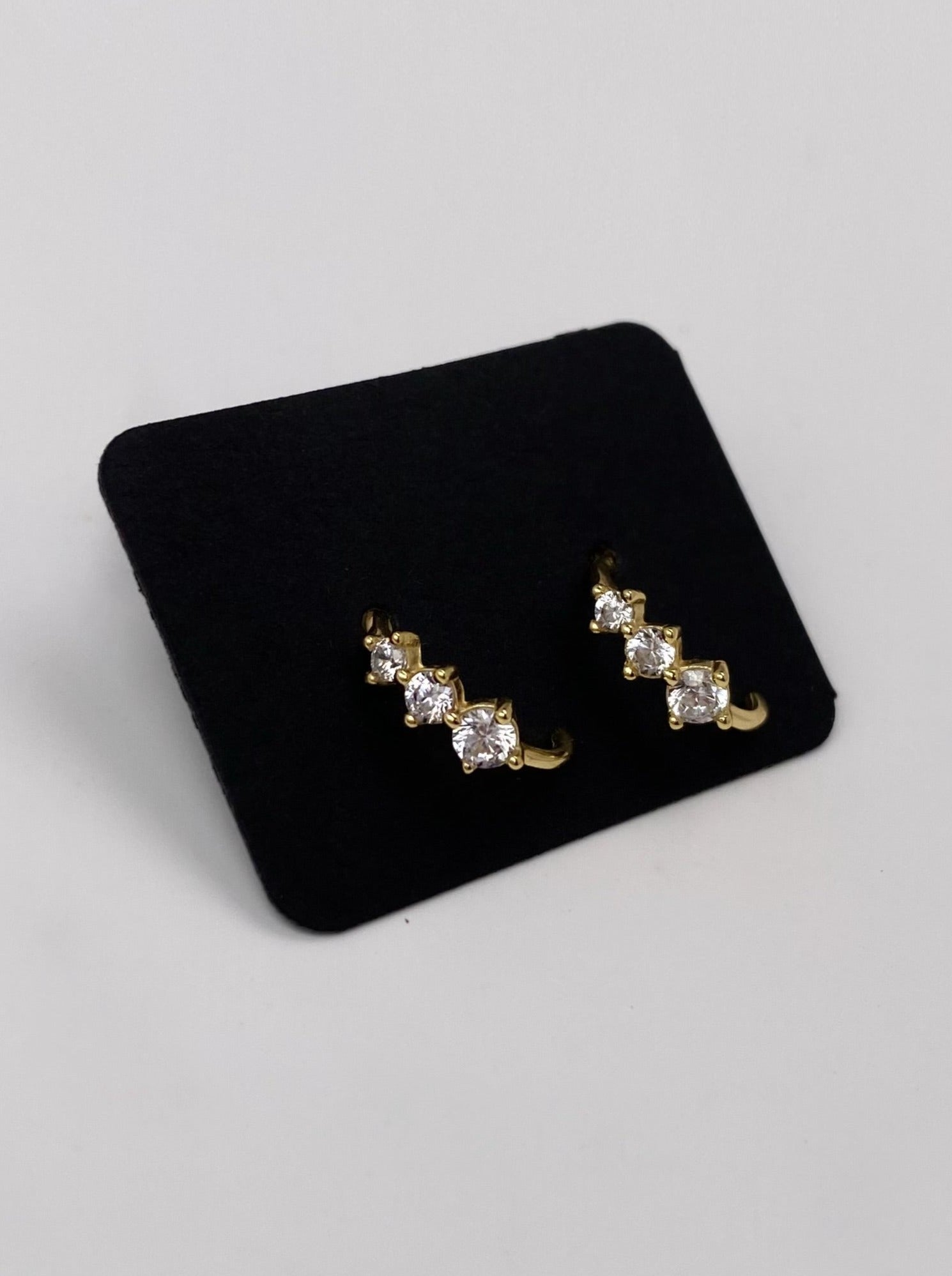 Tiny Diamond Hoop Earrings