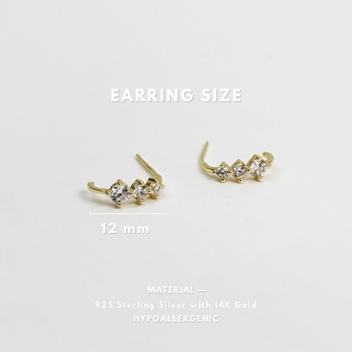 Tiny Diamond Hoop Earrings