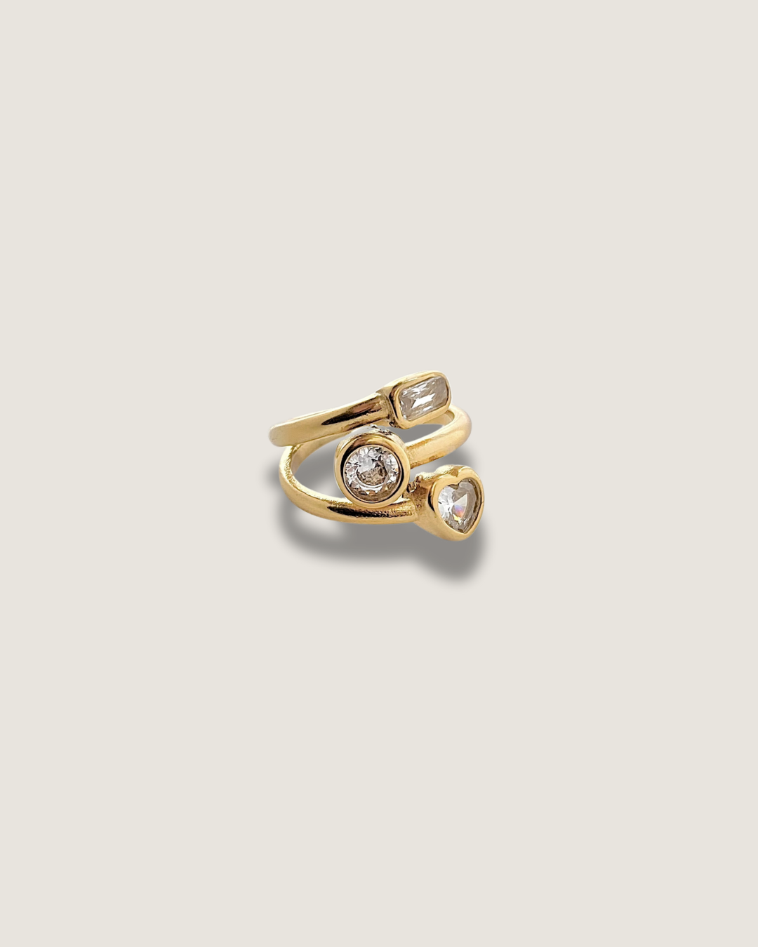 Multi-stone Spiral Ring