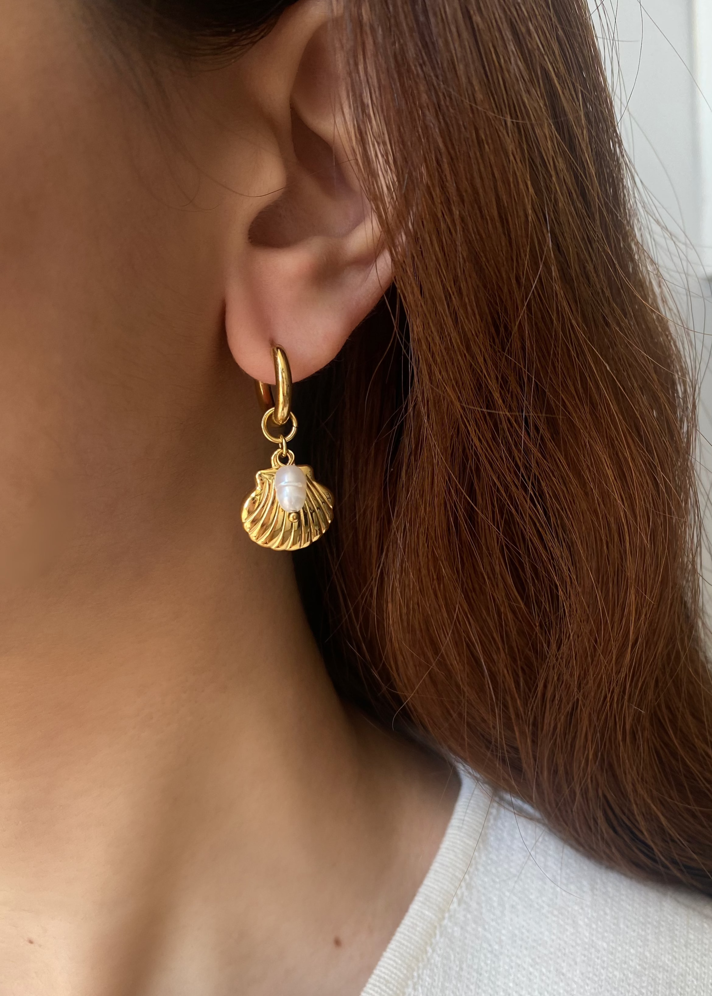 Clam Hoop Earrings