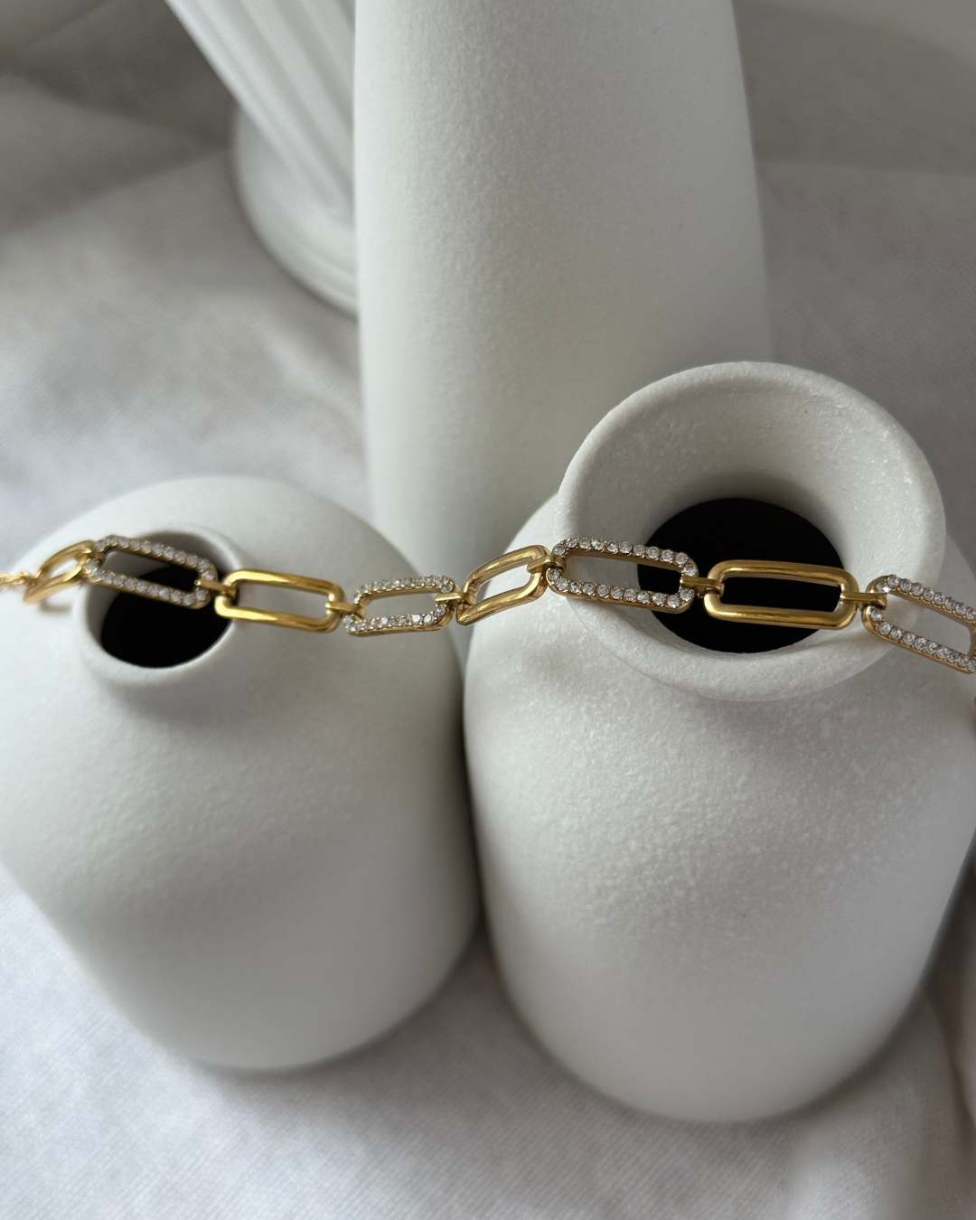 Gold Diamond Link Bracelet