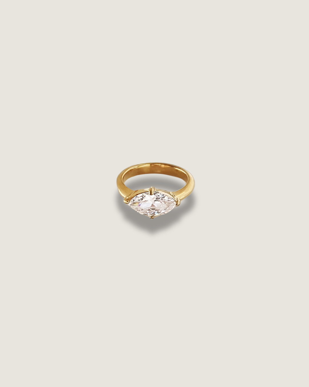 East-West Marquise Engagement Ring