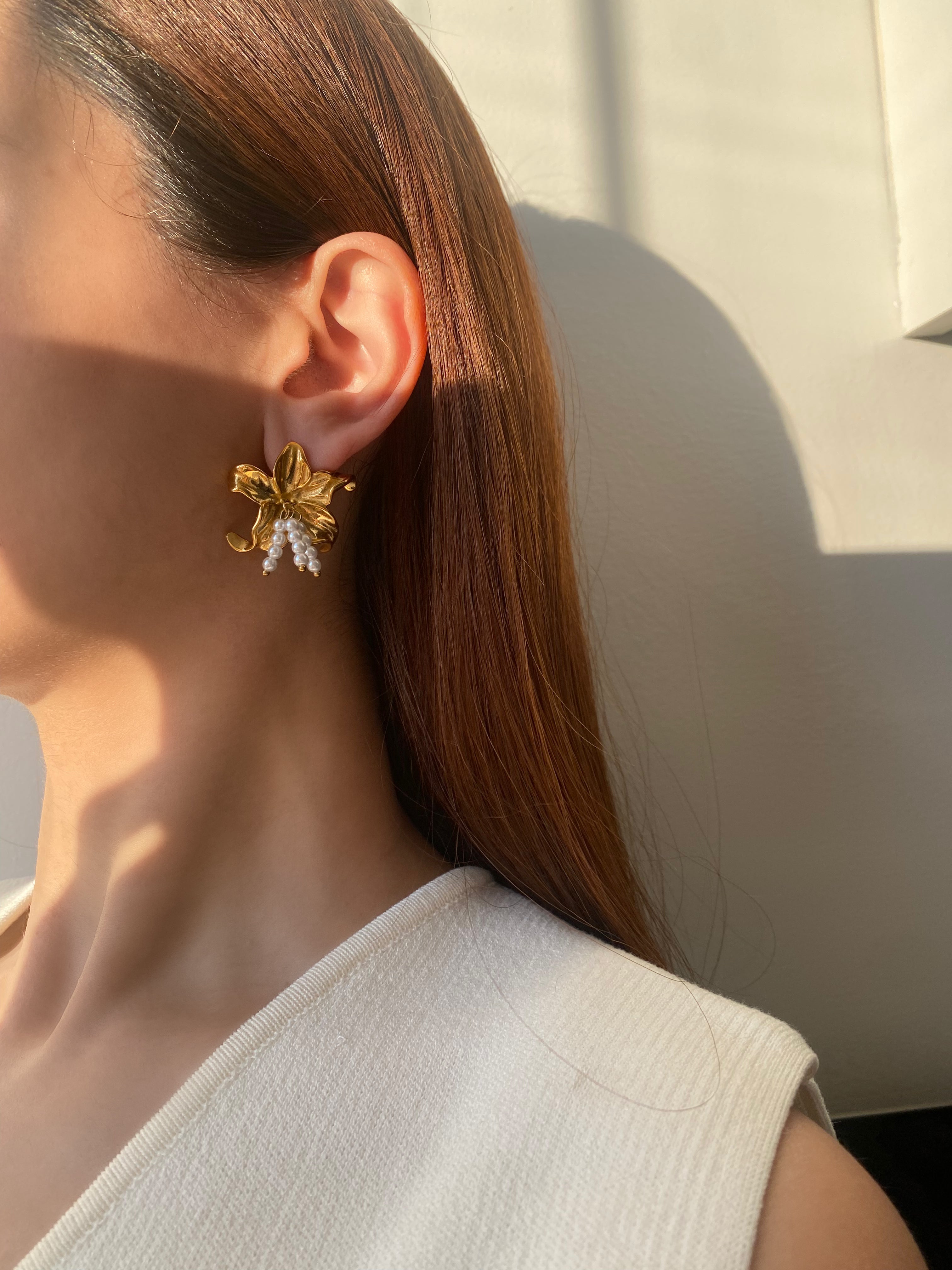 Hibiscus Flower Earrings