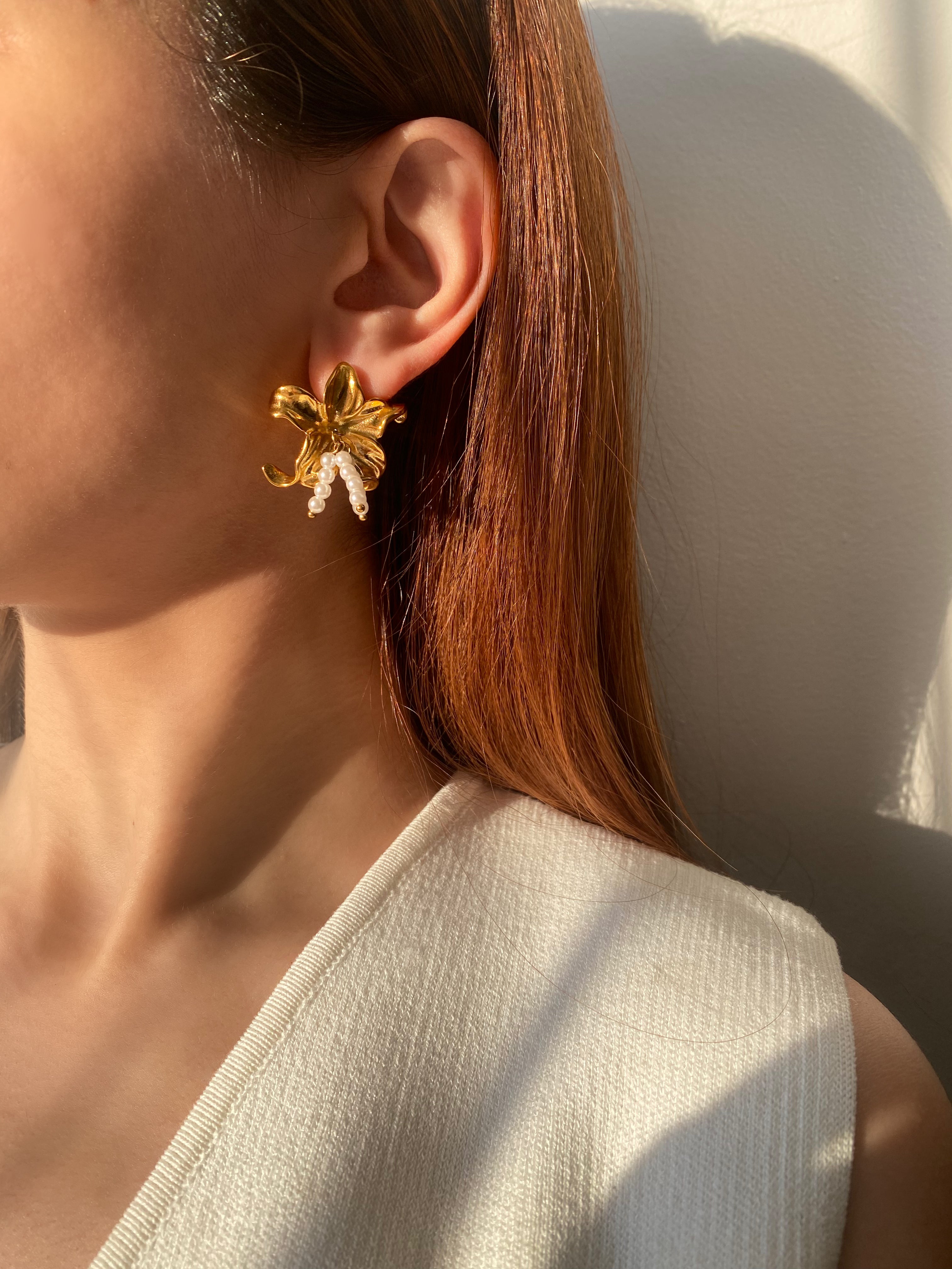 Hibiscus Flower Earrings
