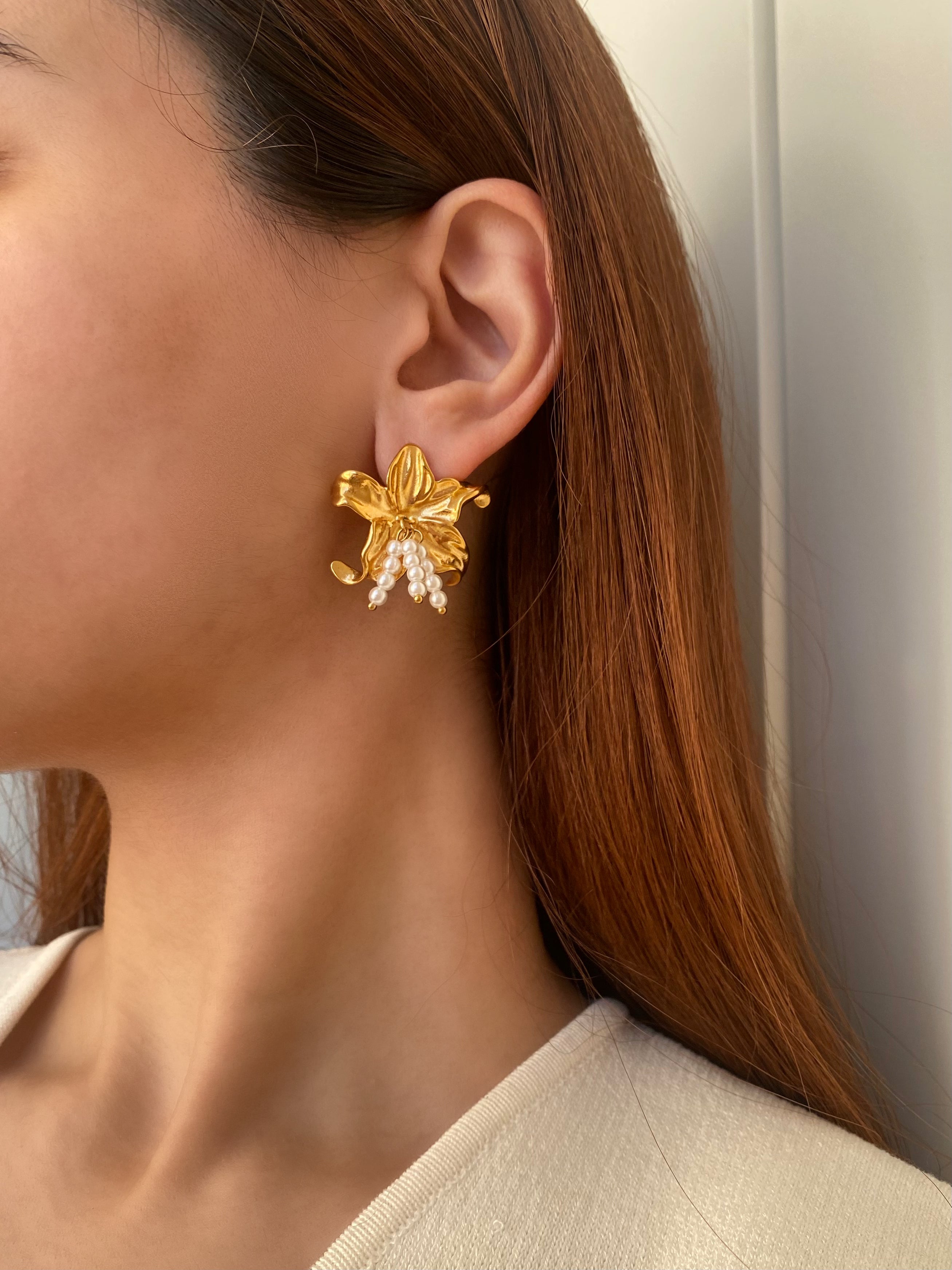 Hibiscus Flower Earrings
