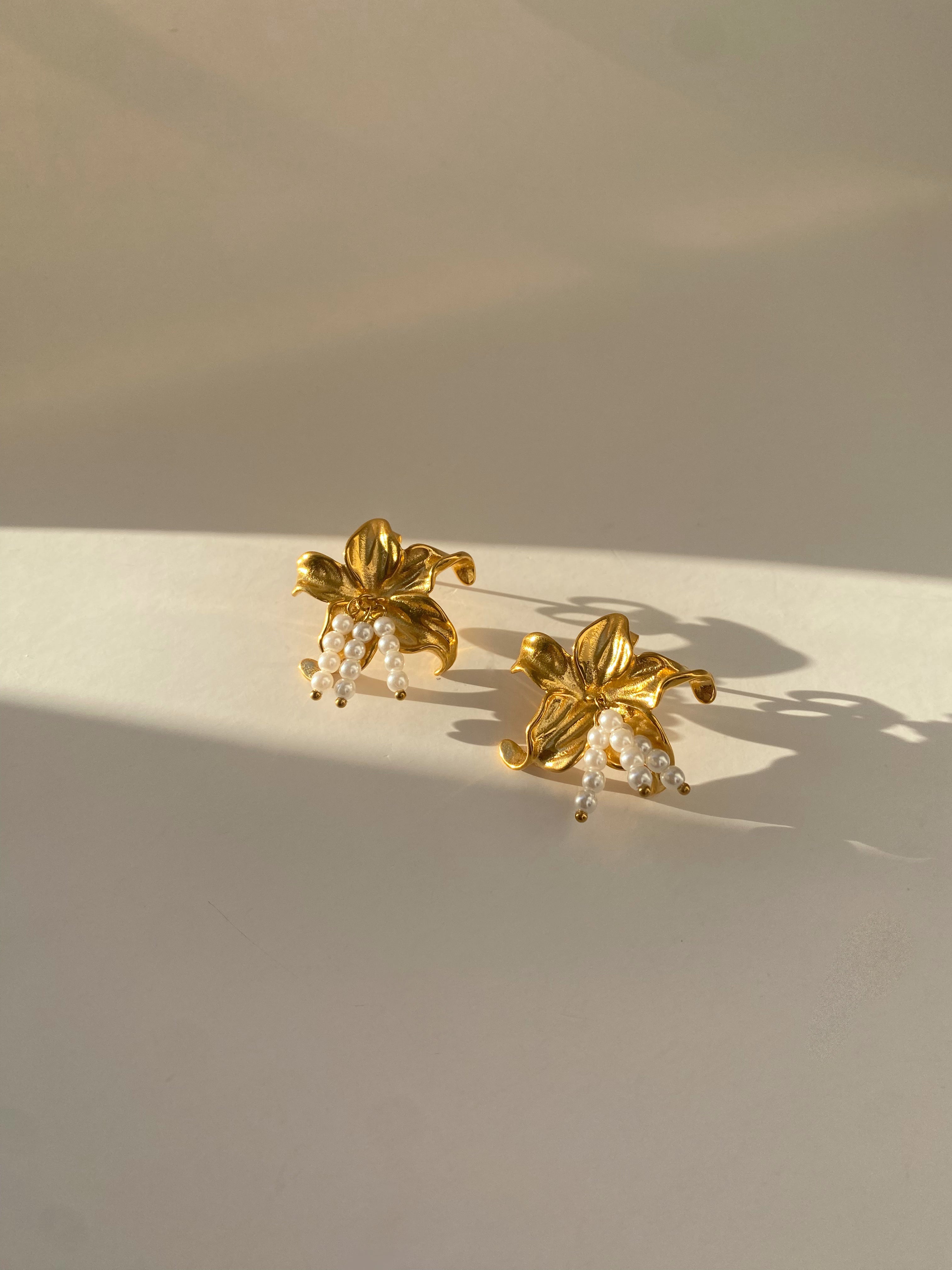 Hibiscus Flower Earrings