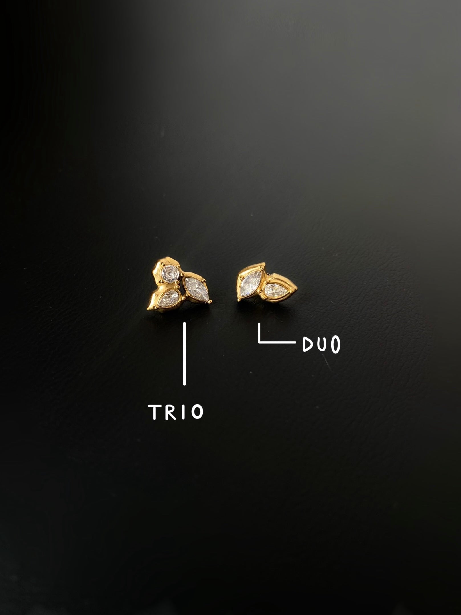 Leaf Cluster Stud Earrings