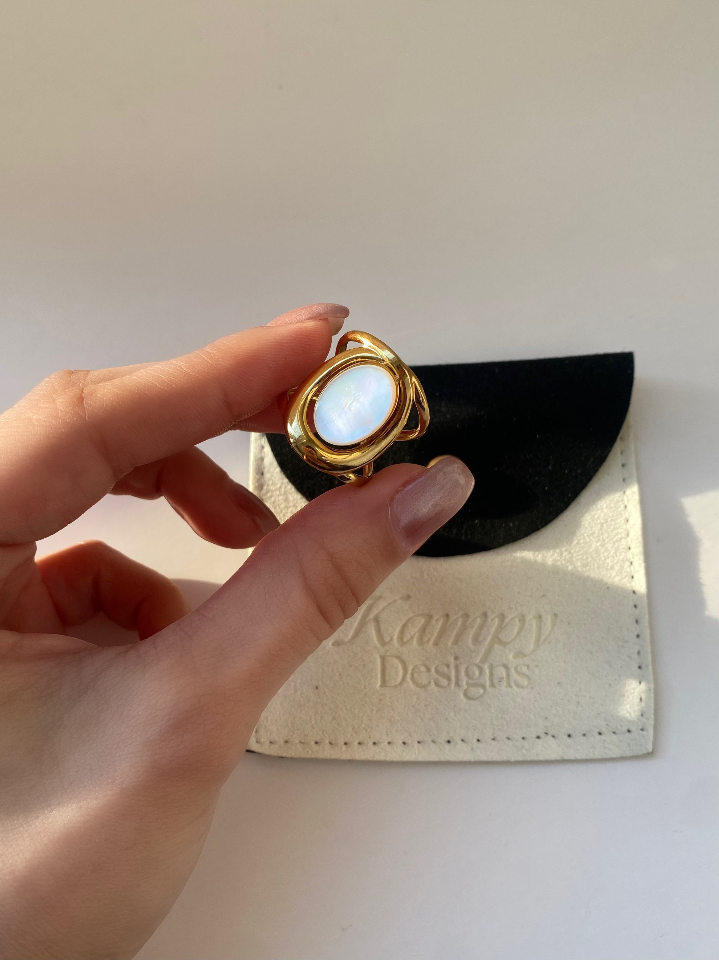Opal Split Shank Ring