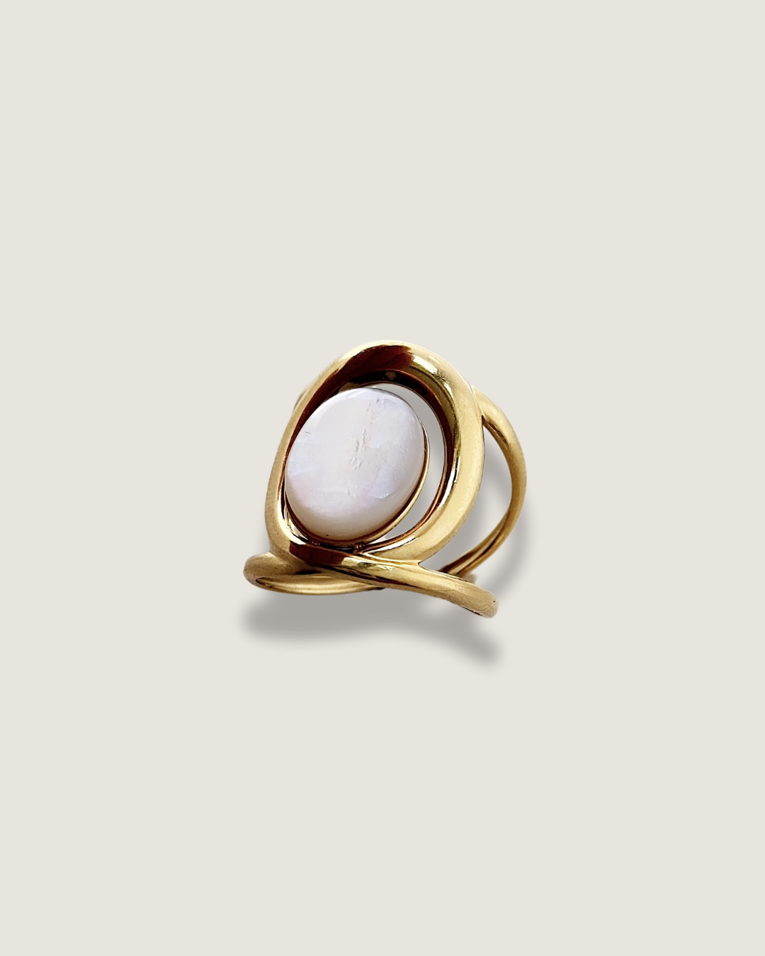 Opal Split Shank Ring