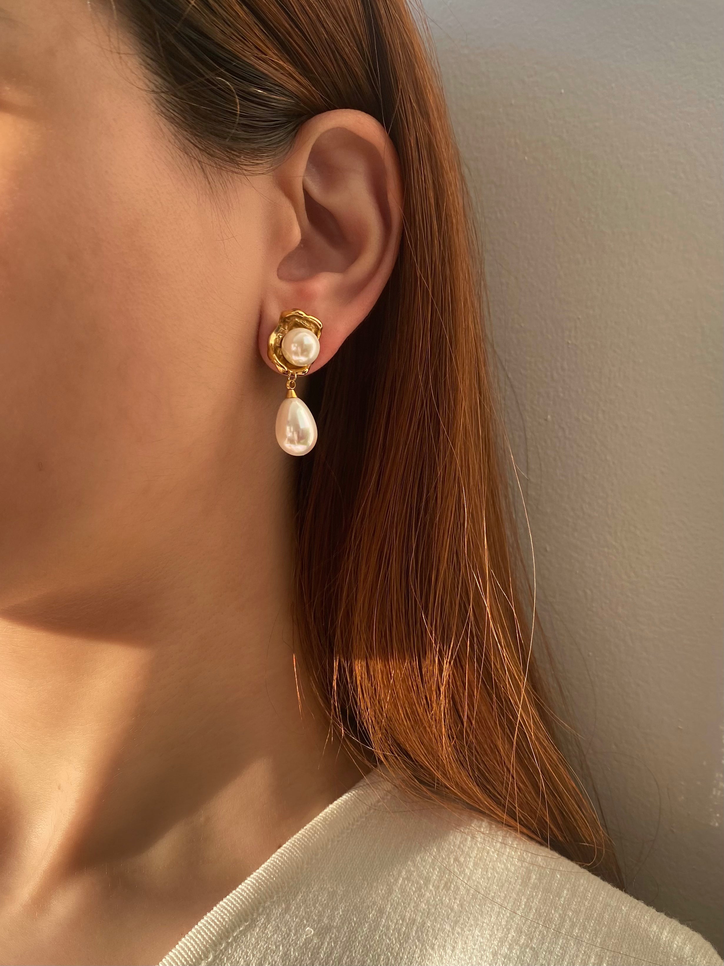Oyster Pearl Dangle Earrings
