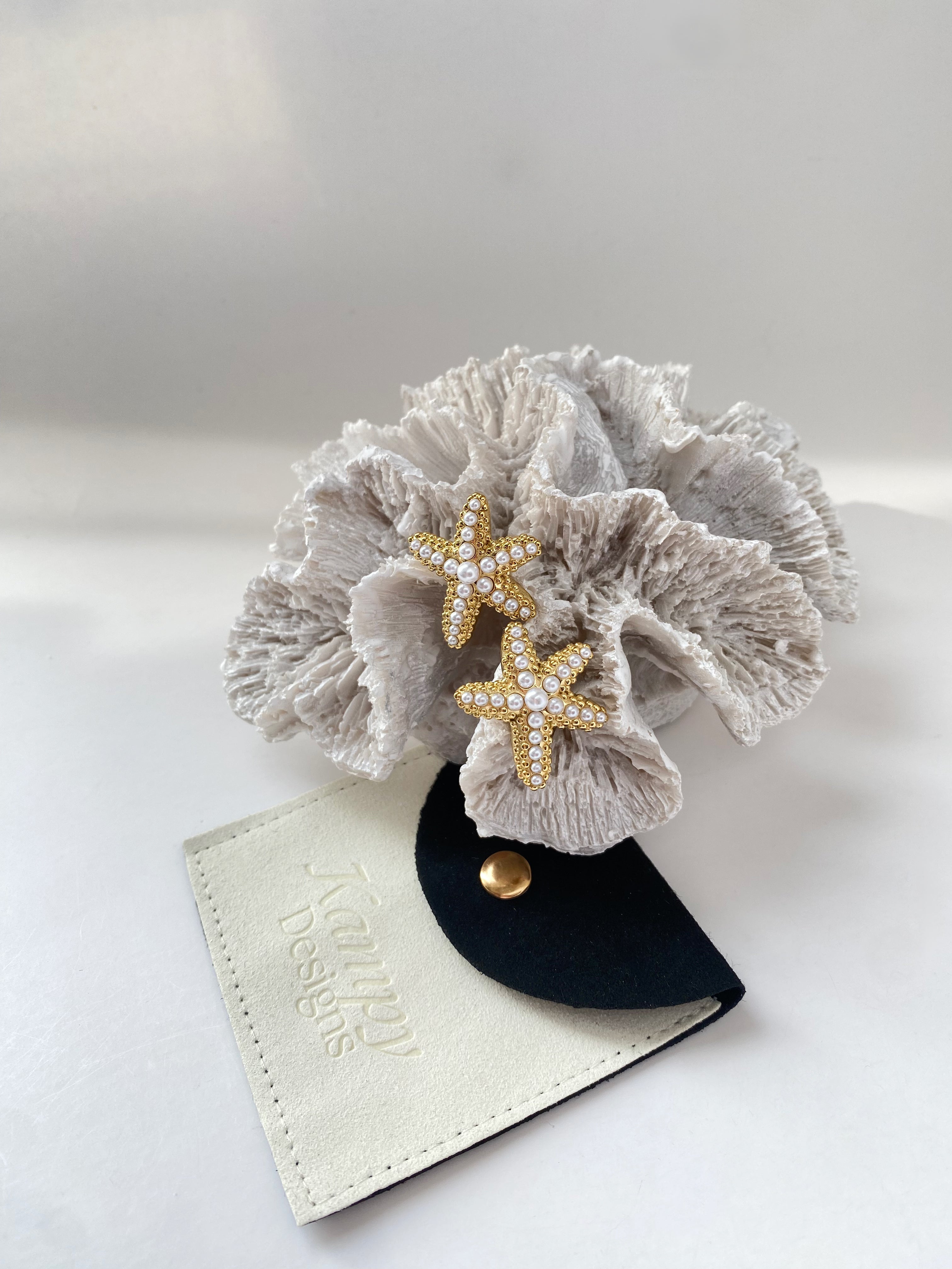 Pearl Starfish Earrings