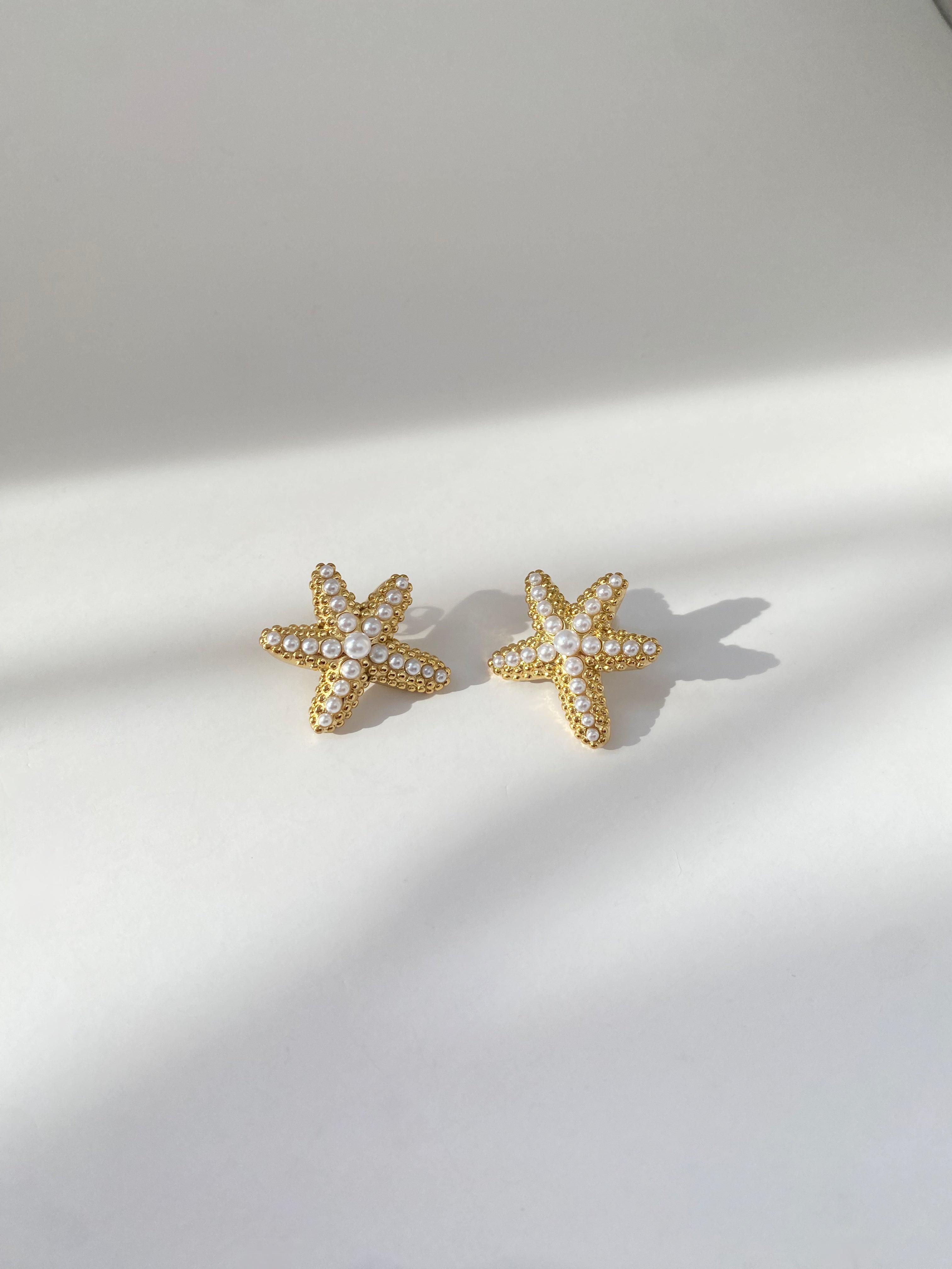 Pearl Starfish Earrings