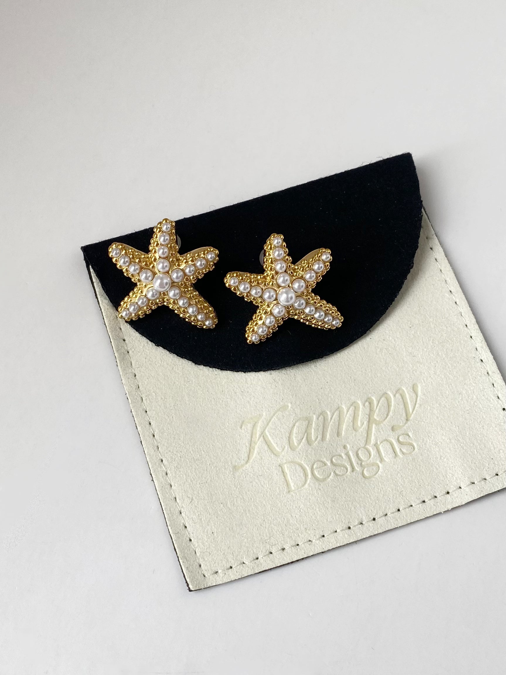 Pearl Starfish Earrings