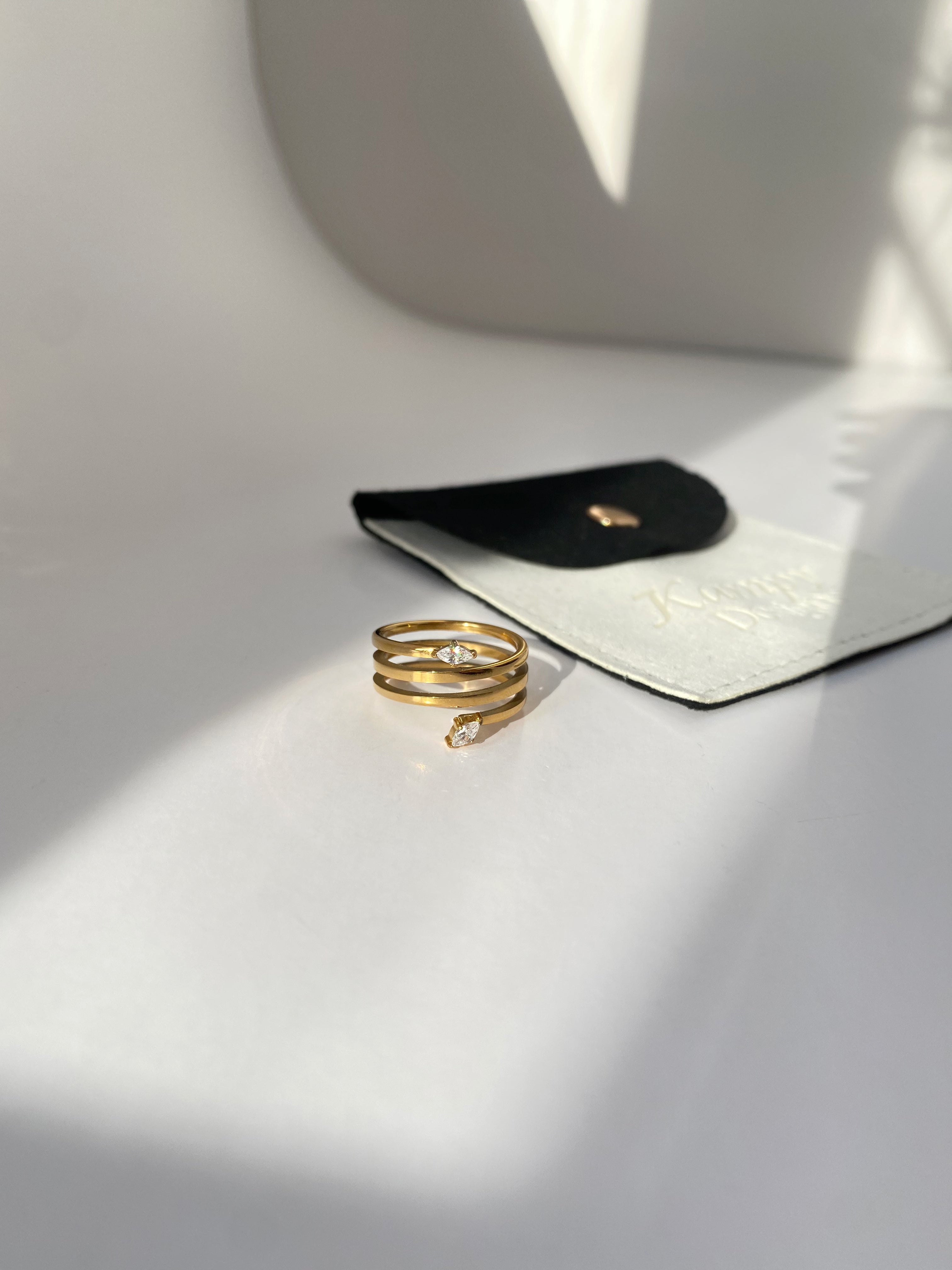 Serpentine Marquise Wrap Ring