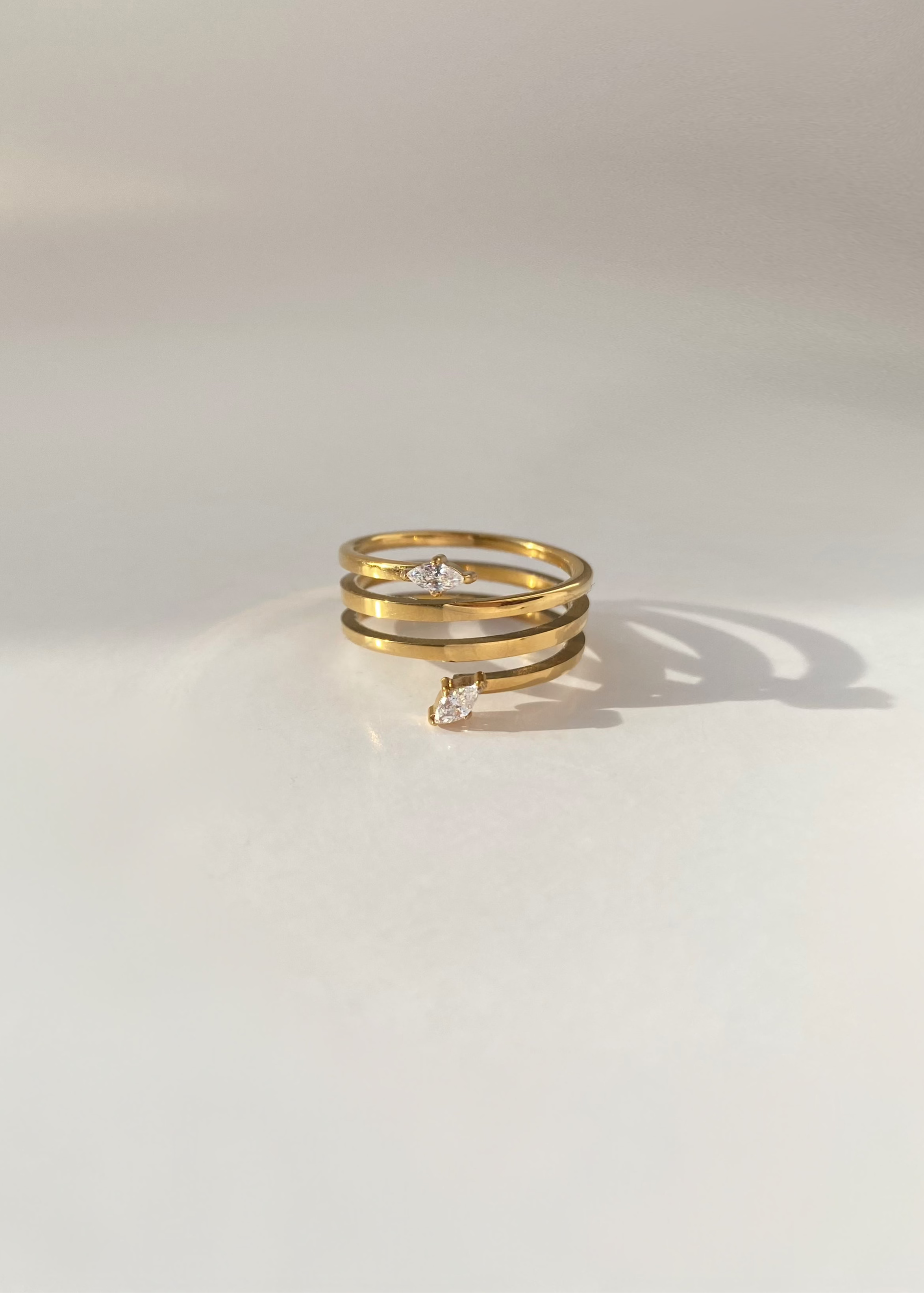 Serpentine Marquise Wrap Ring
