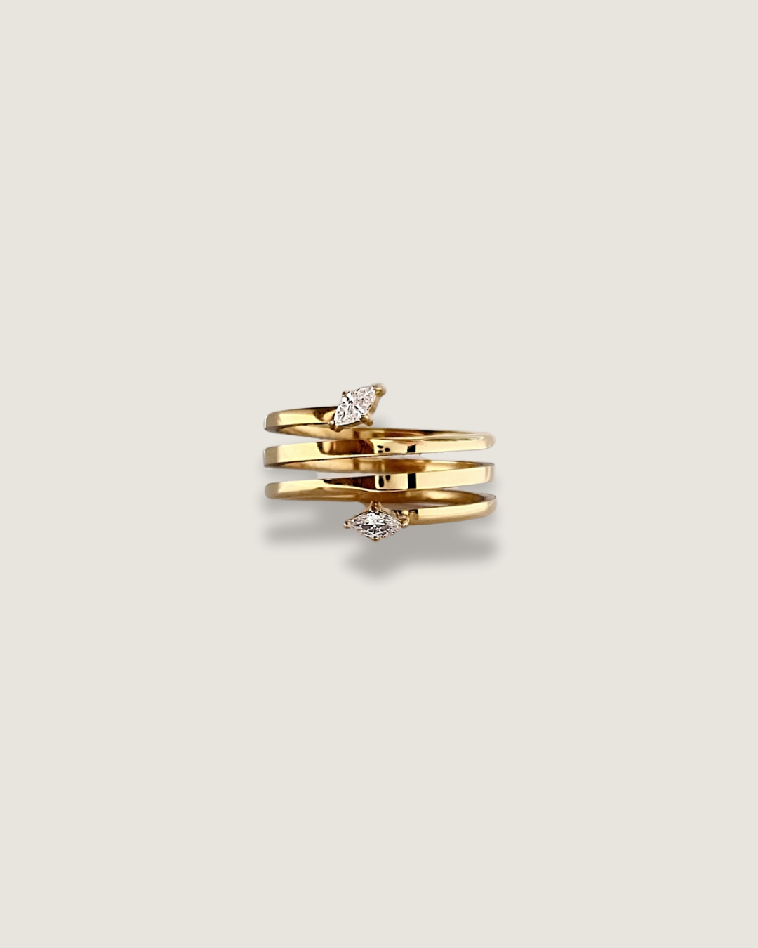 Serpentine Marquise Wrap Ring