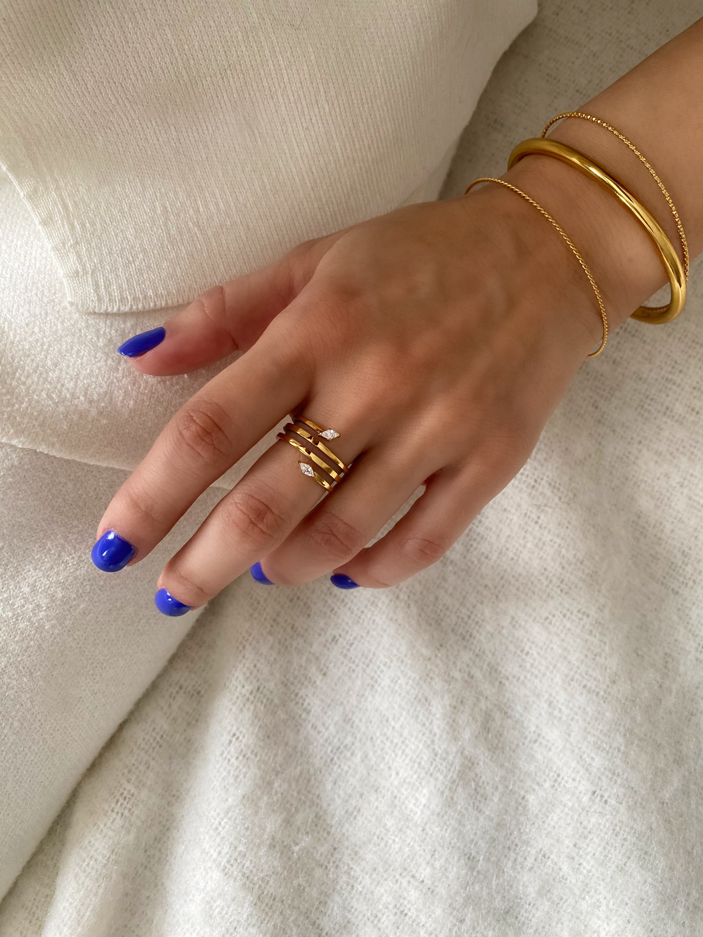 Serpentine Marquise Wrap Ring