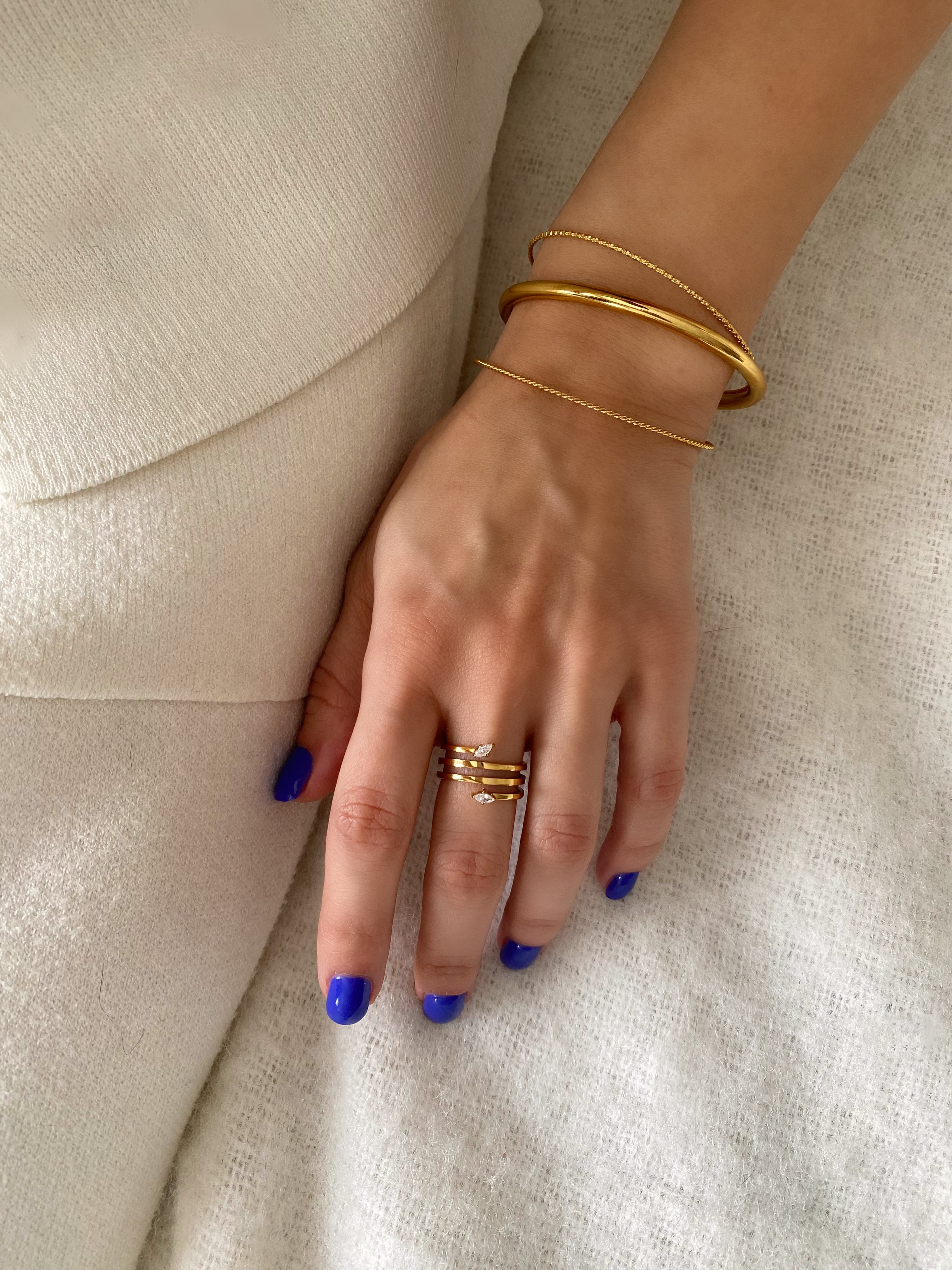 Serpentine Marquise Wrap Ring