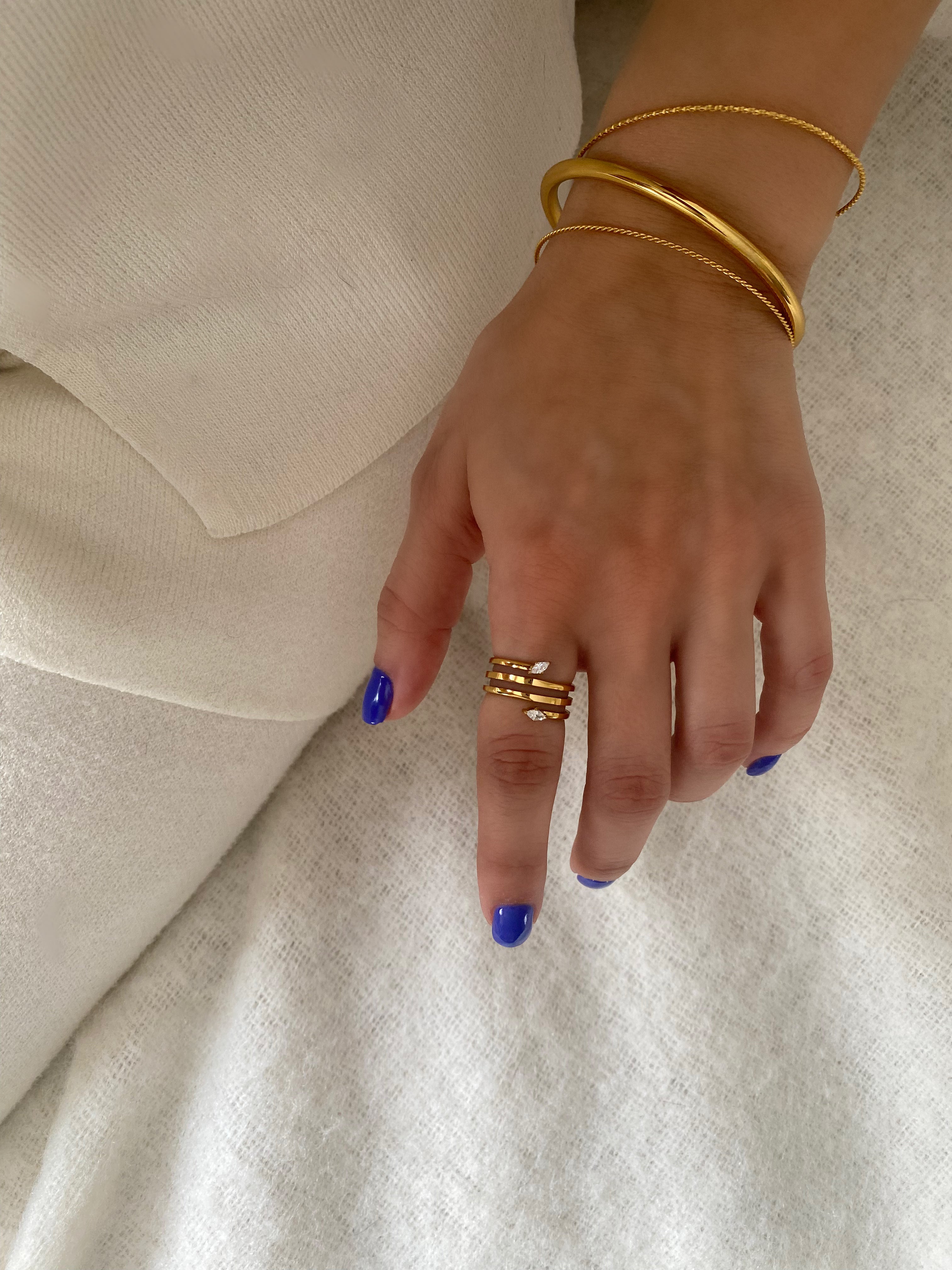 Serpentine Marquise Wrap Ring