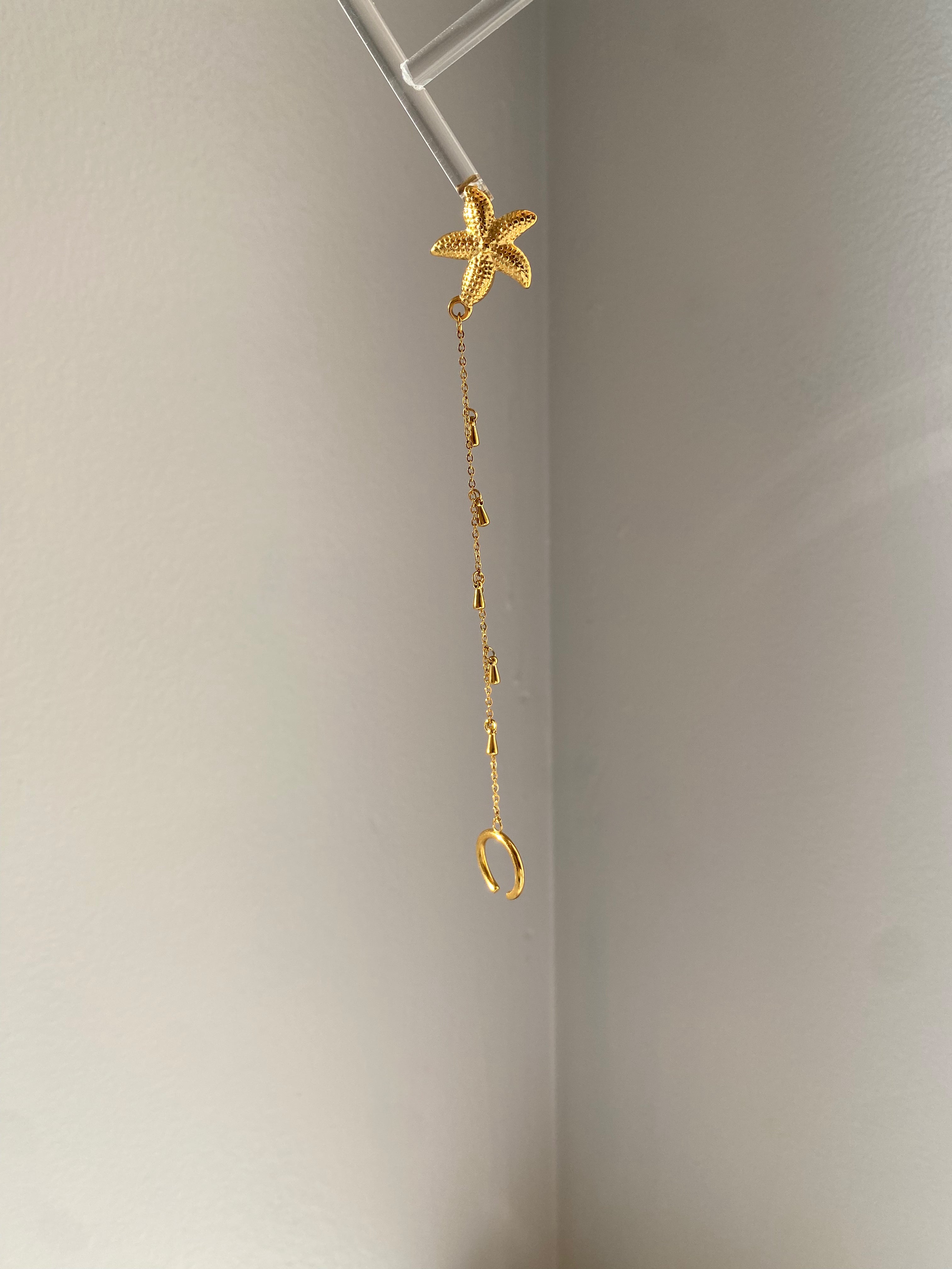 Starfish Chain Cuff Earrings