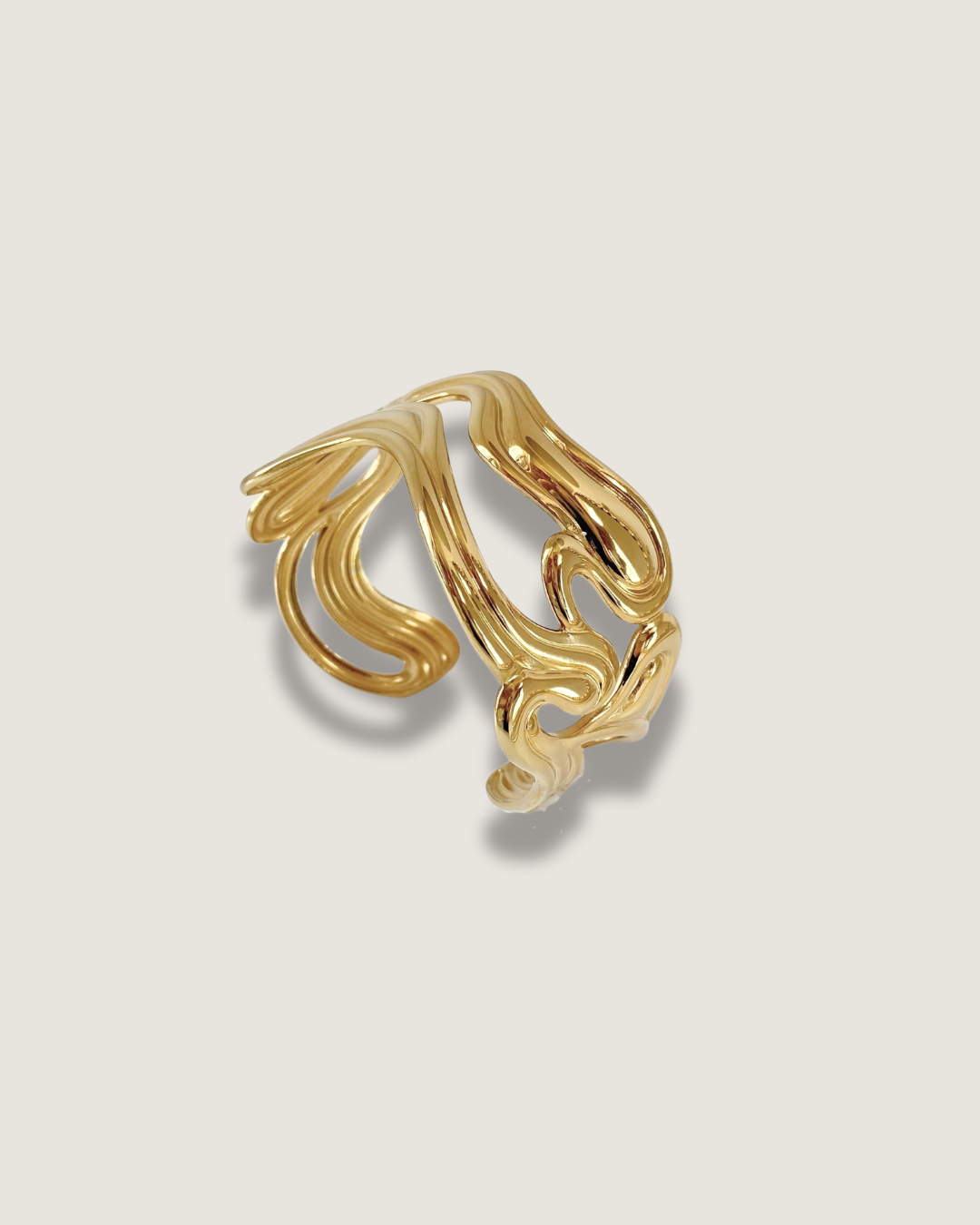 Molten Wave Cuff Bracelet