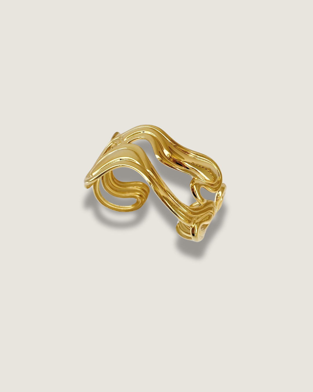 Molten Wave Cuff Bracelet