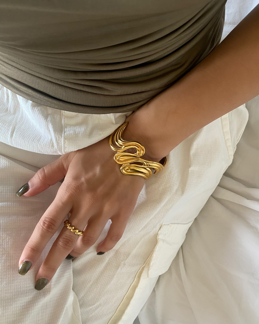 Molten Wave Cuff Bracelet