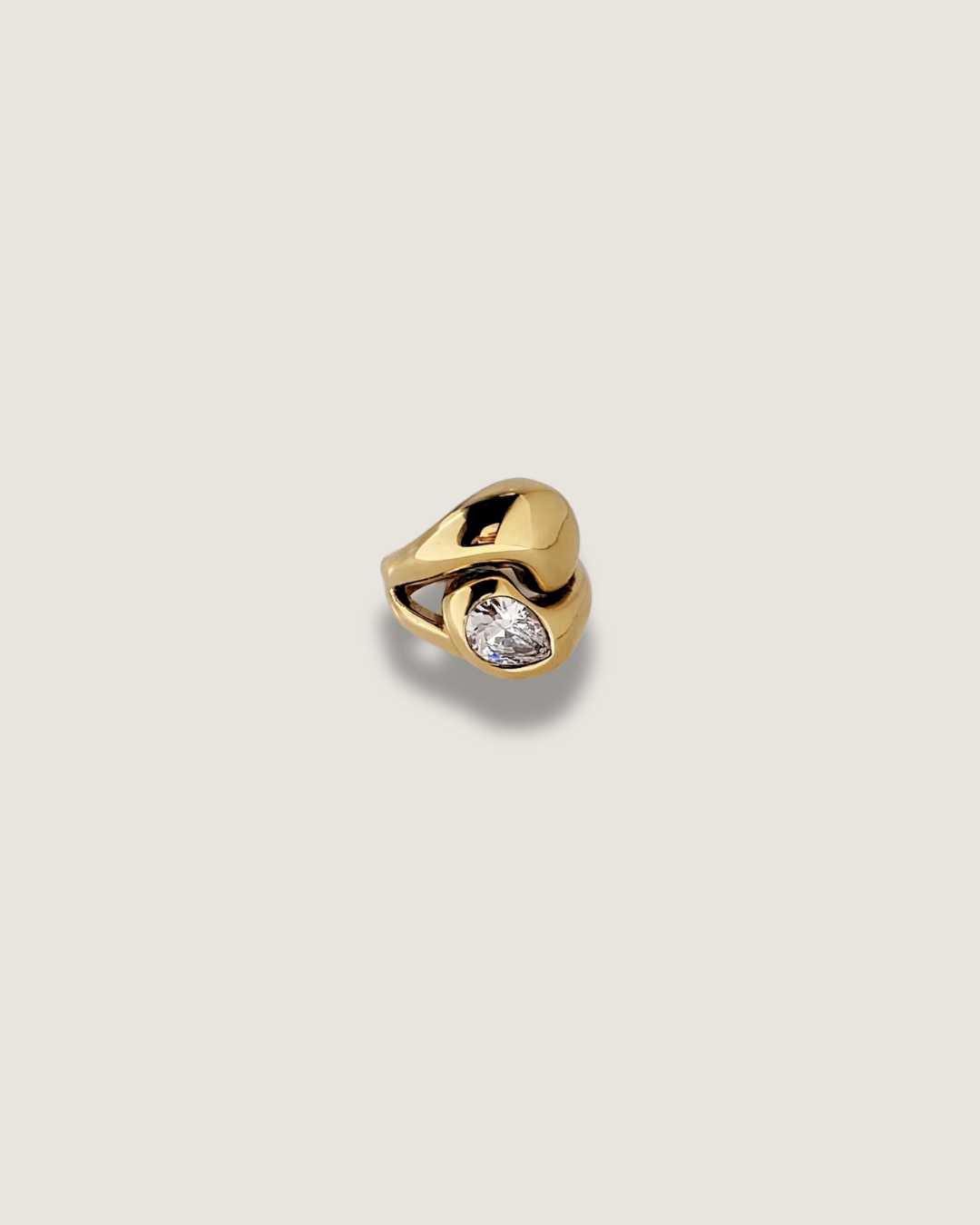 Pear Diamond Yin Yang Ring