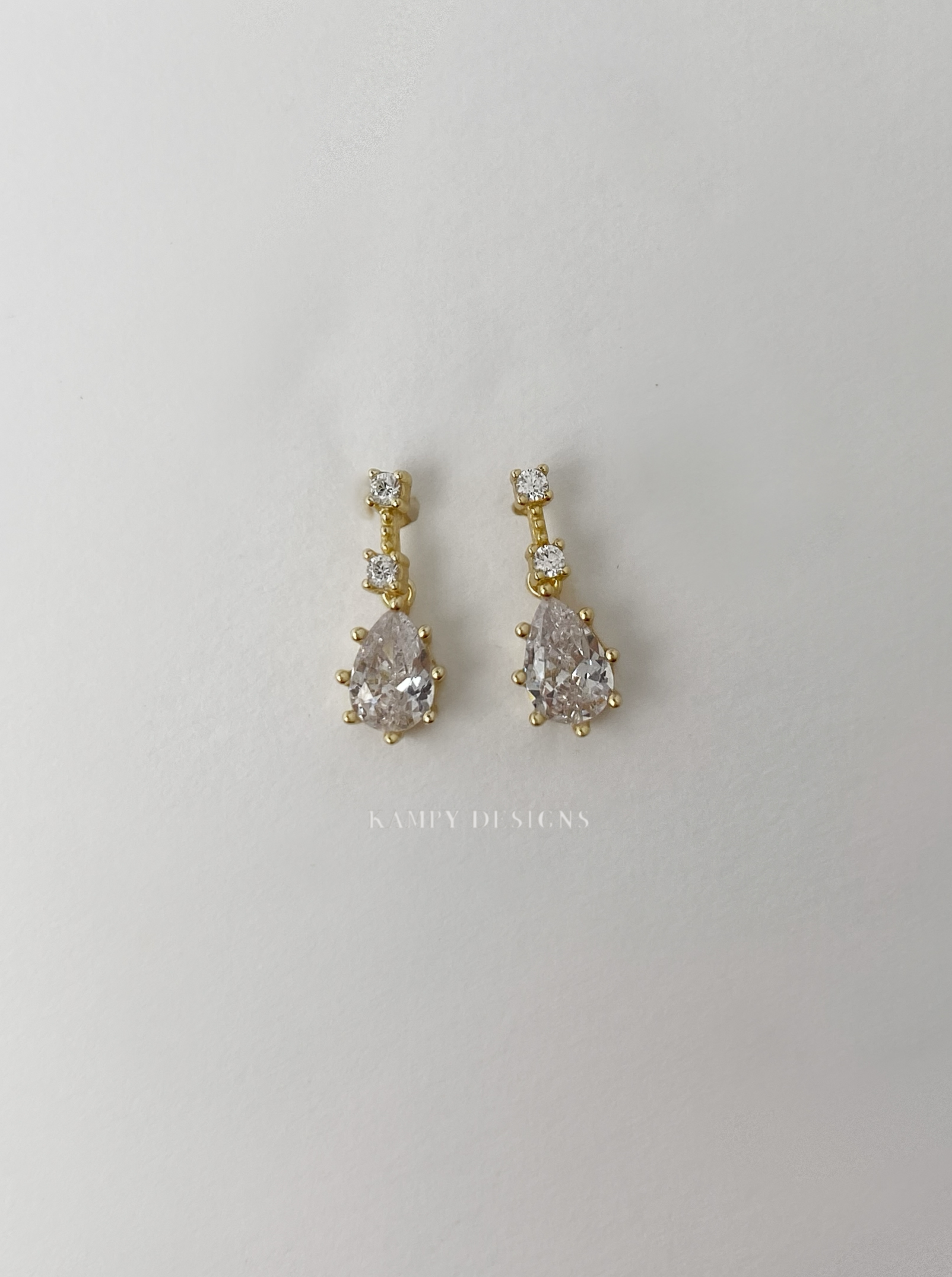 Diamond Teardrop Stud Earrings