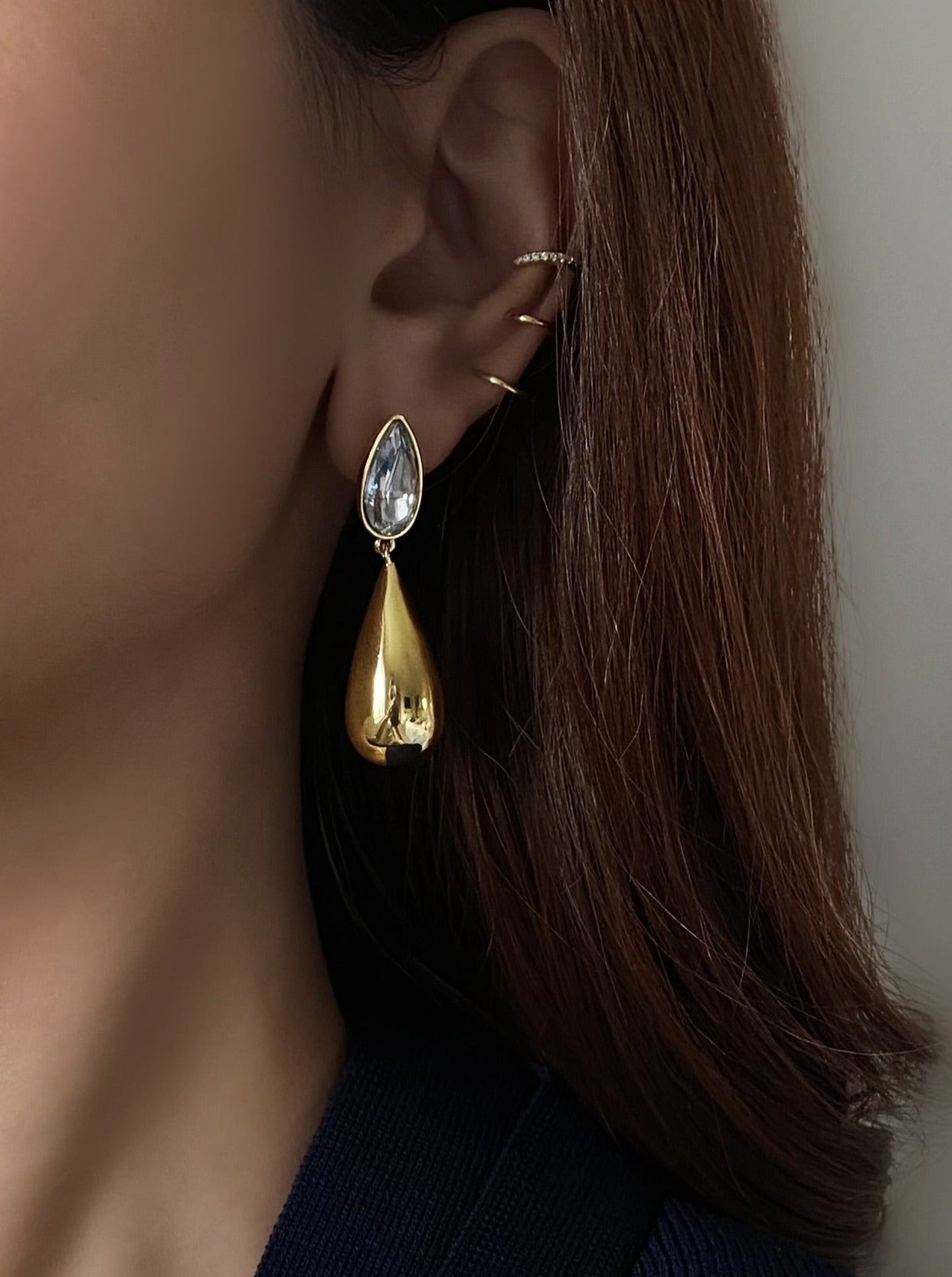 Large Diamond Teardrop Earrings