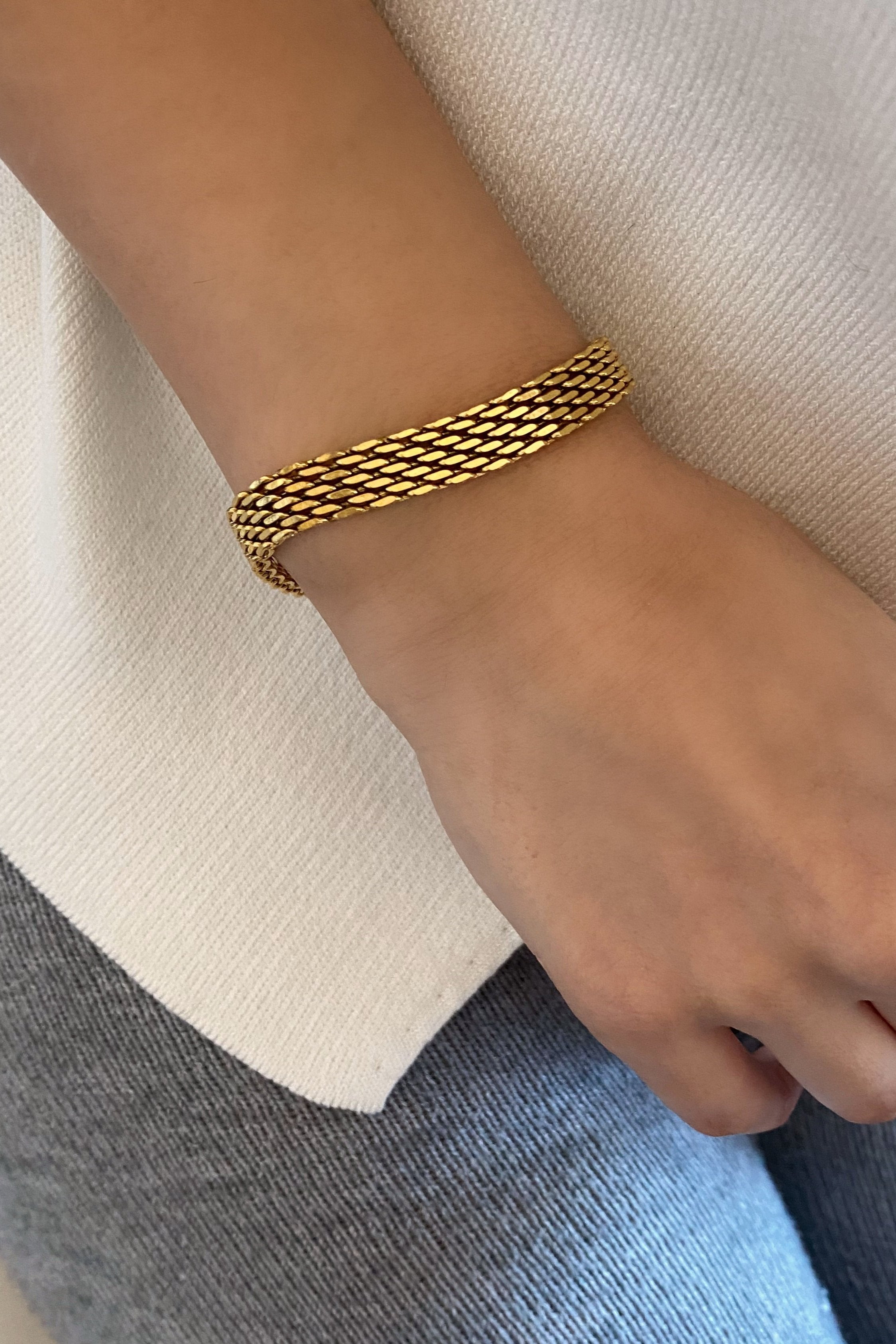 Thick Gold Bracelet