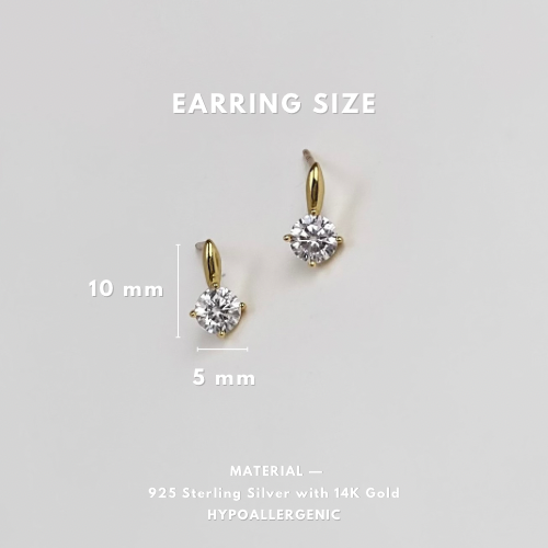 Tiny Diamond Stud Earrings