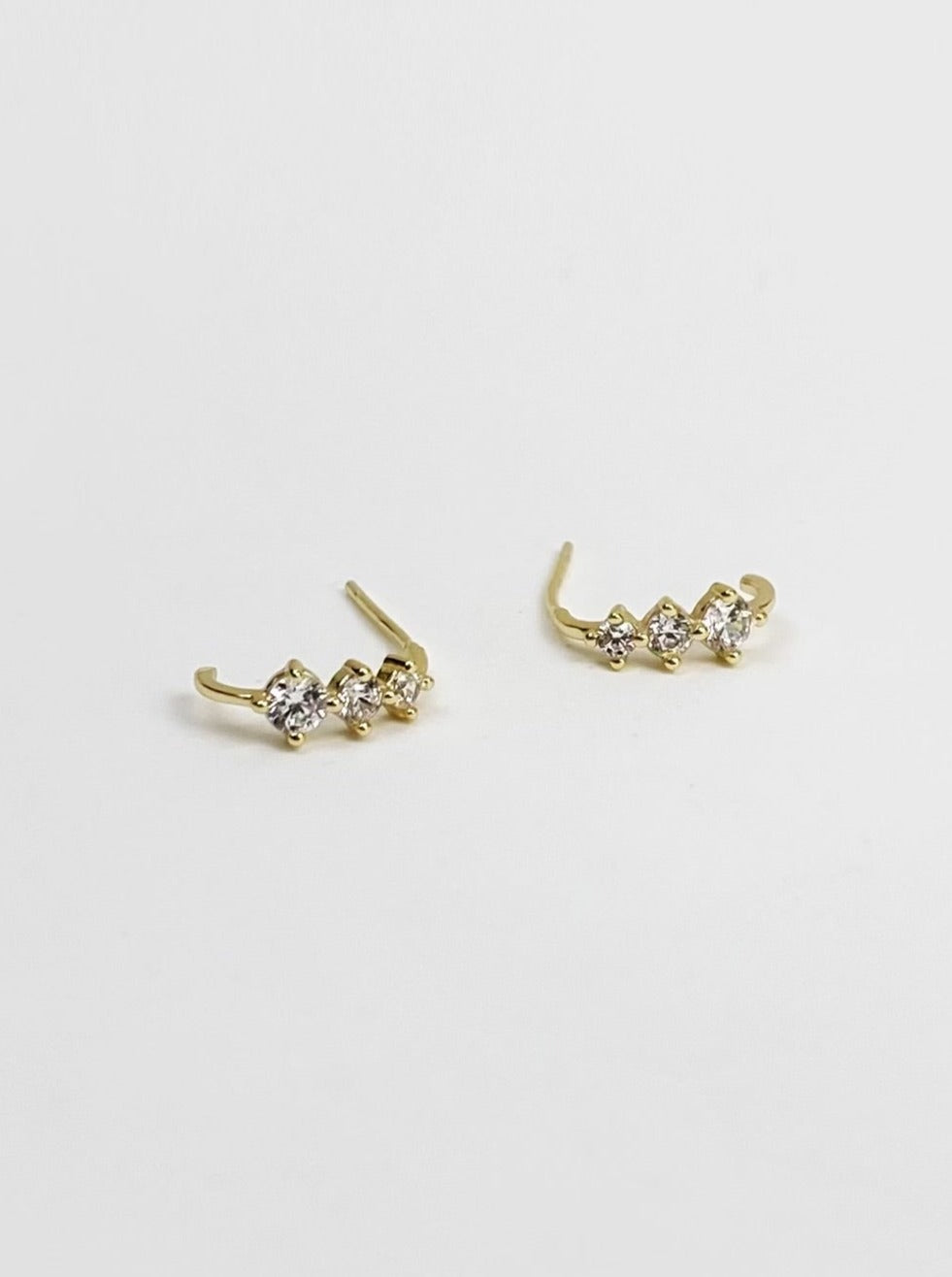 Tiny Diamond Hoop Earrings