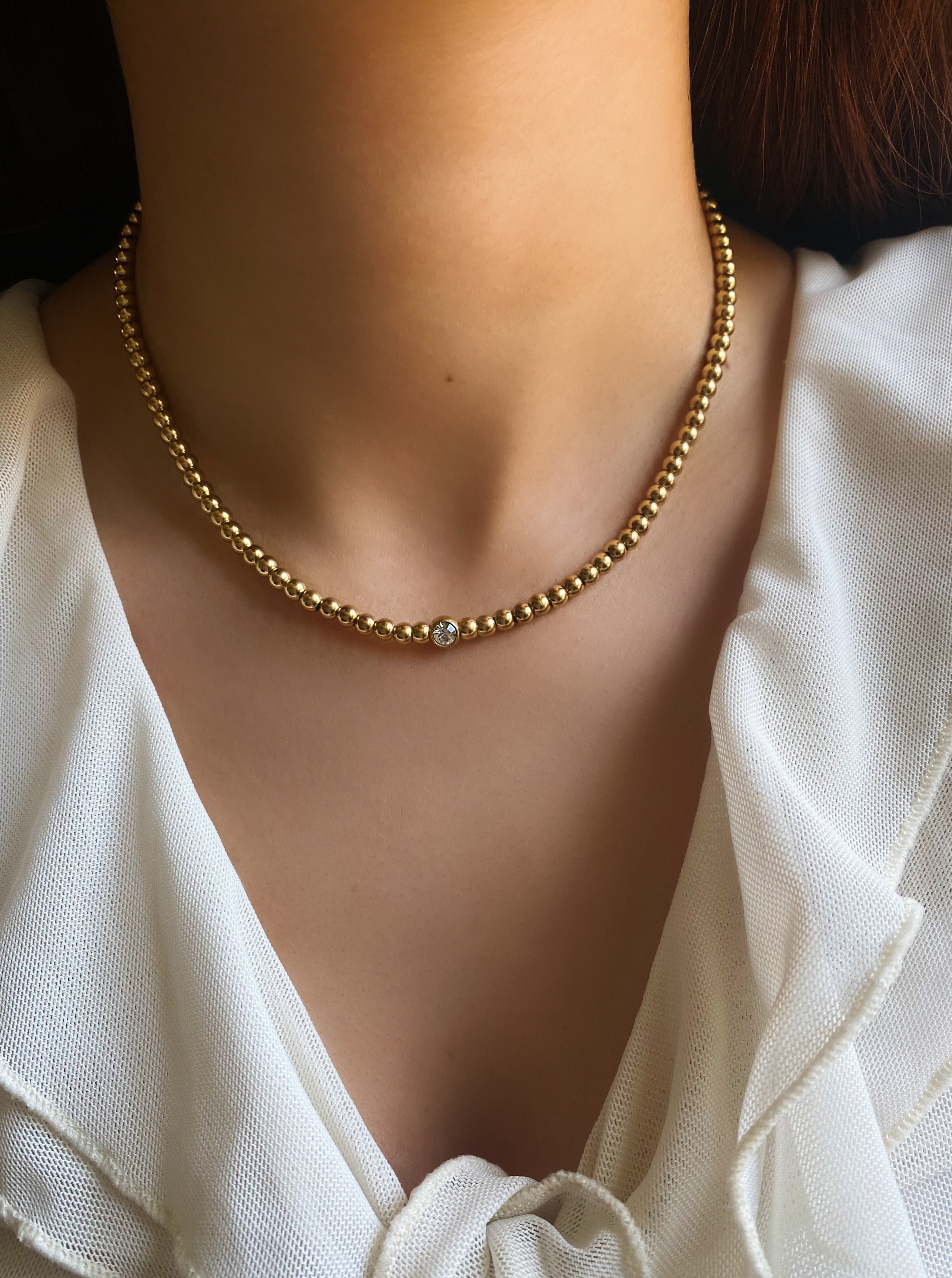 Gold Bead Necklace