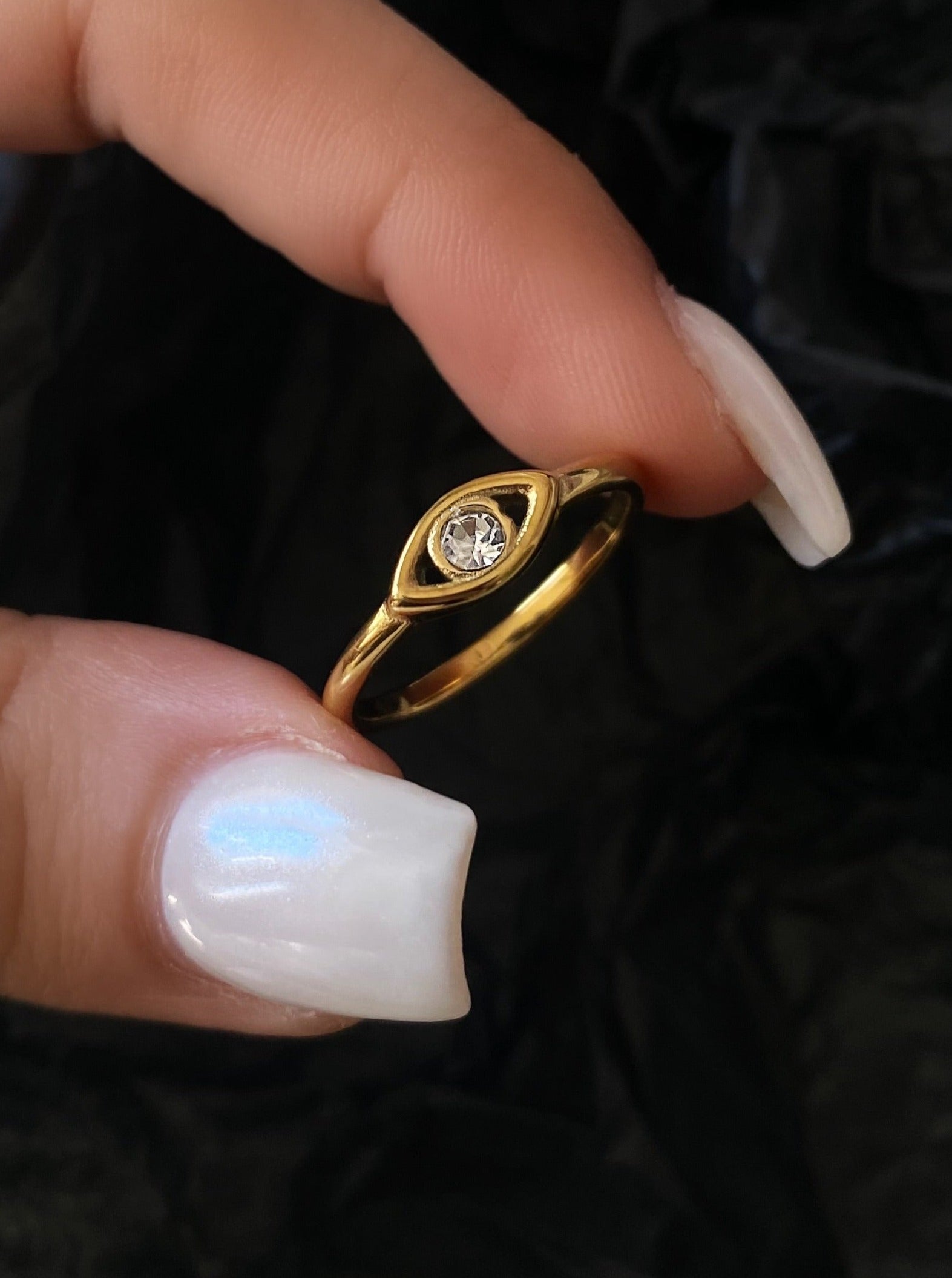 Gold Evil Eye Ring