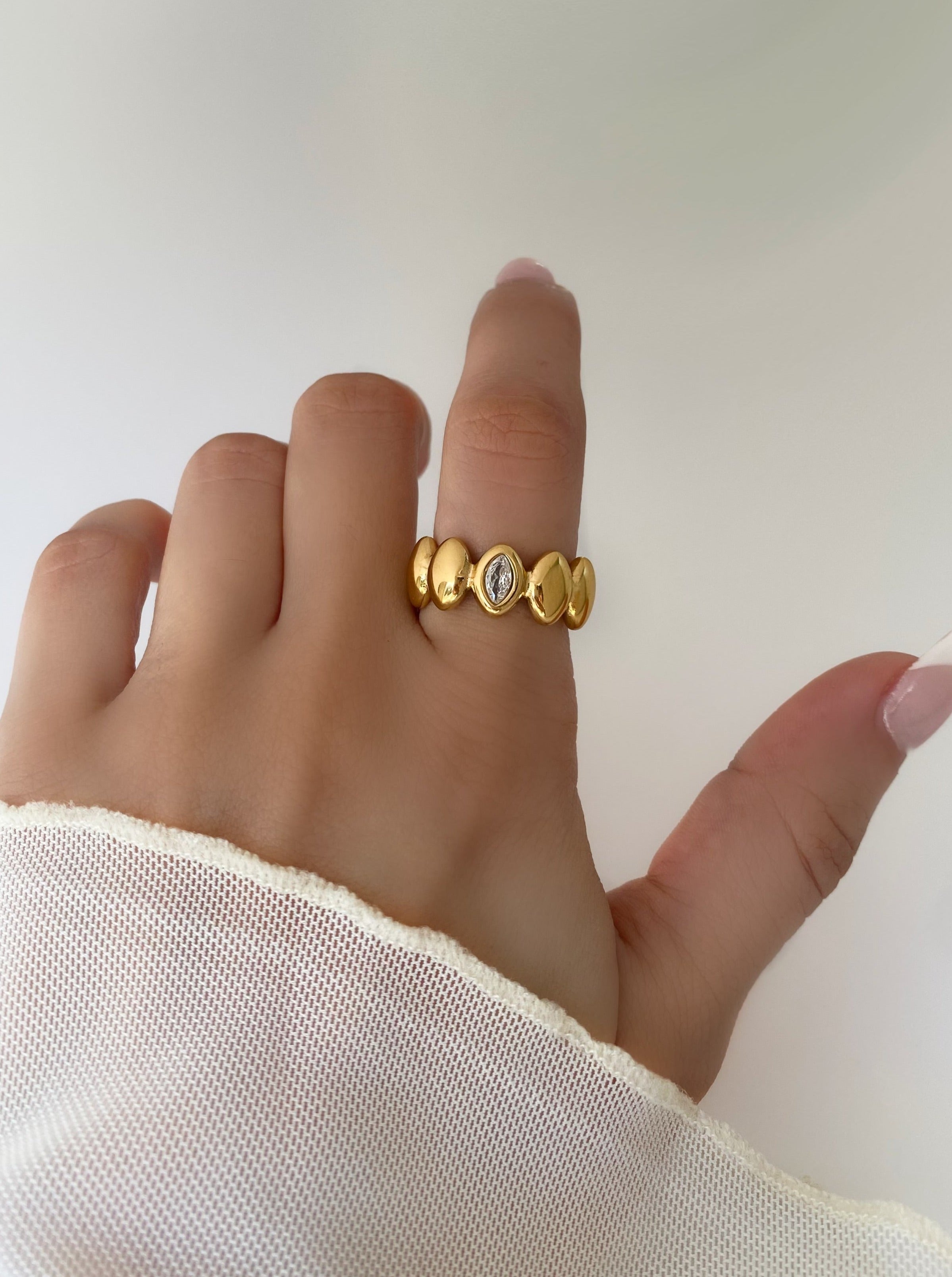 Gold Wave Ring