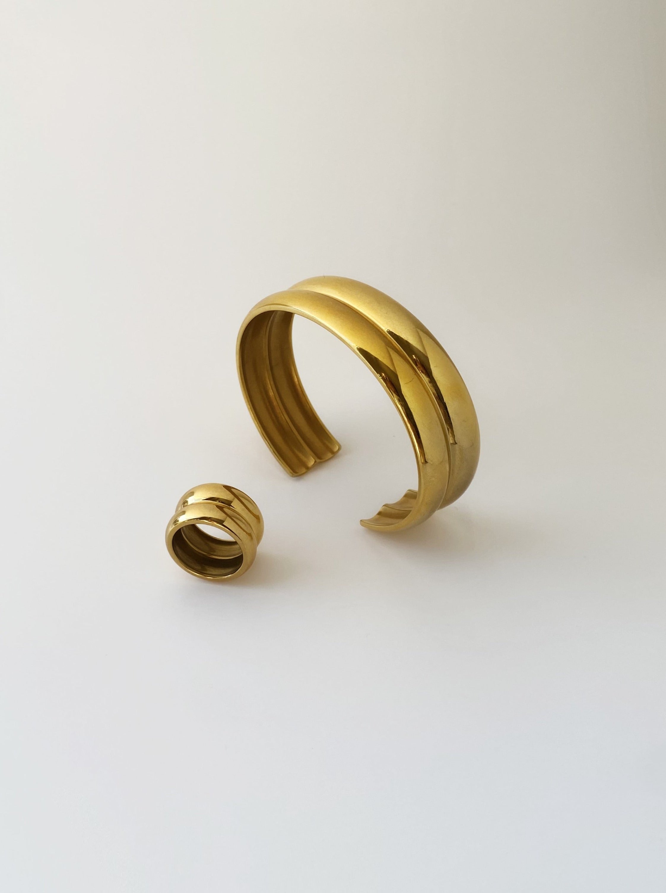 Thick Gold Cuff Bracelet