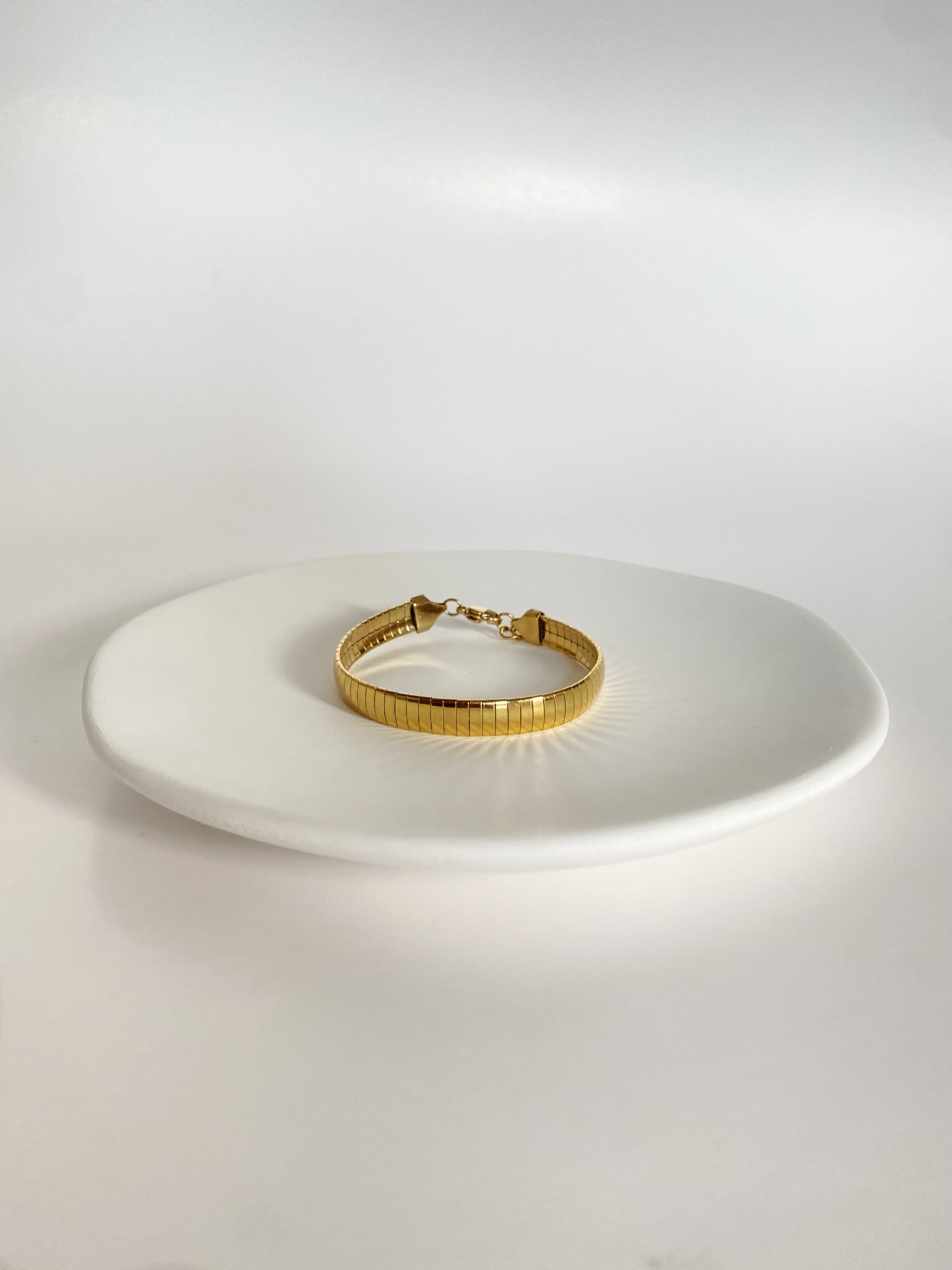 Flat Gold Bracelet Bangle