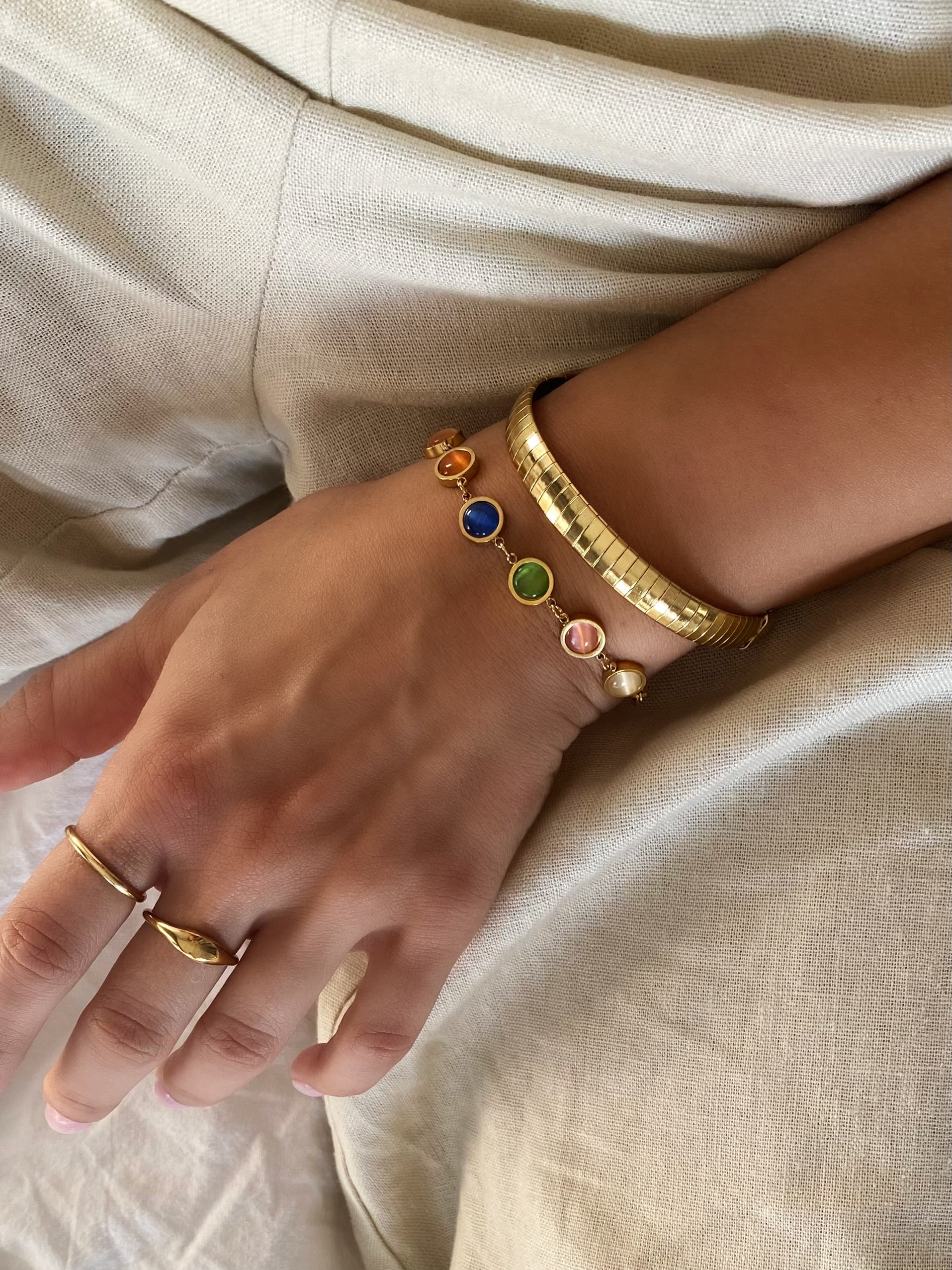 Flat Gold Bracelet Bangle