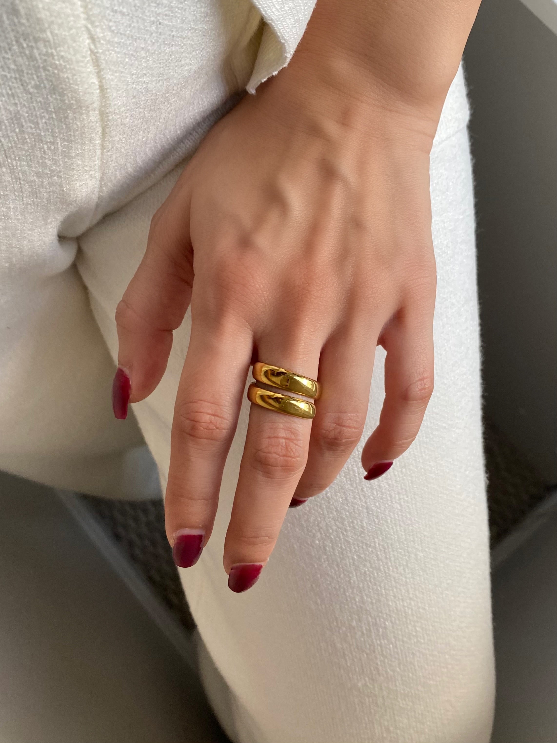 Chunky Gold Spiral Ring