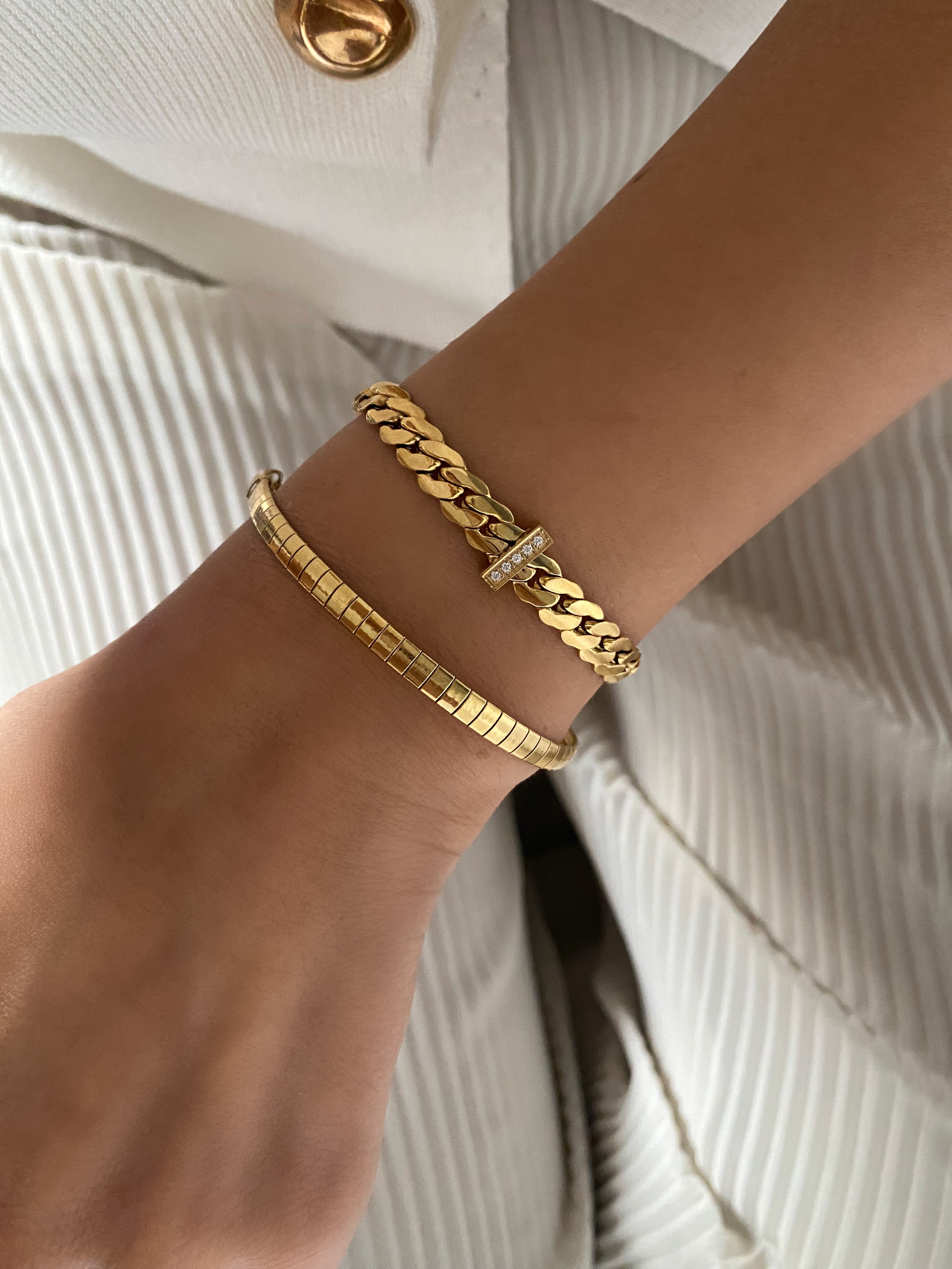 Flat Gold Bracelet Bangle