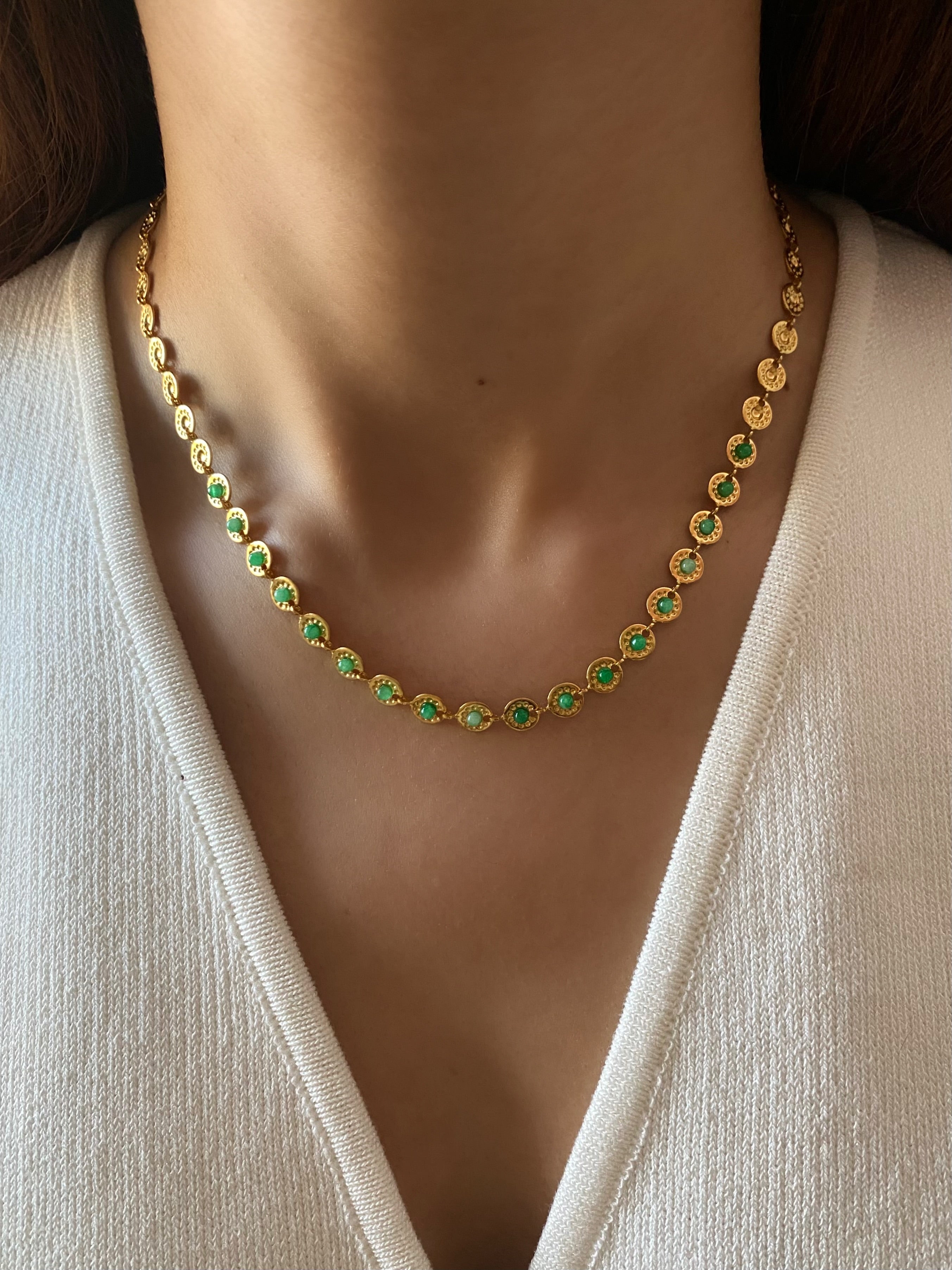 Jade Coin Necklace