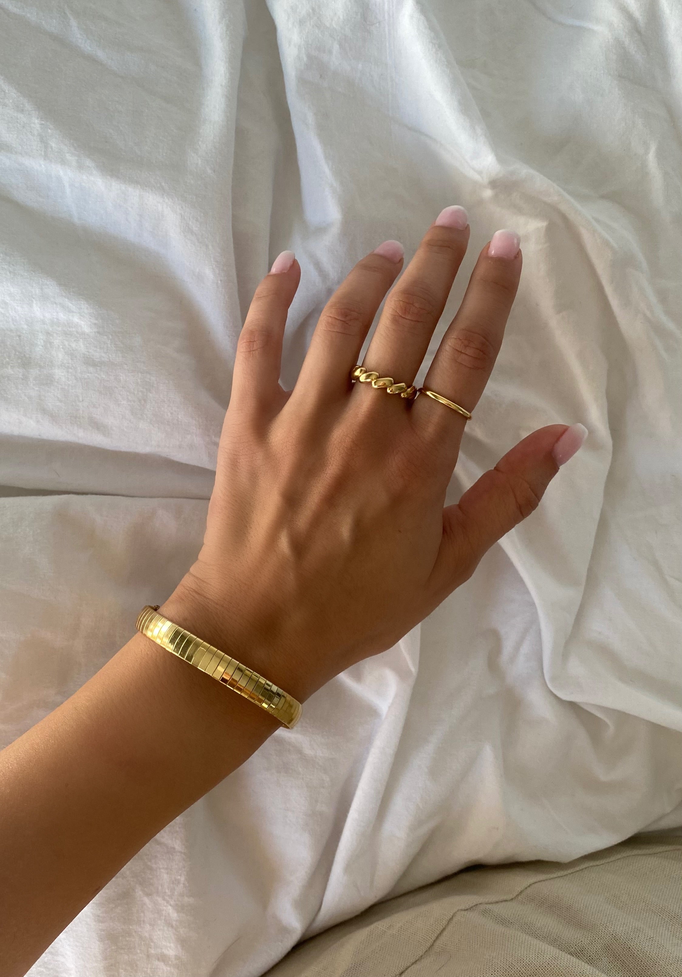 Flat Gold Bracelet Bangle