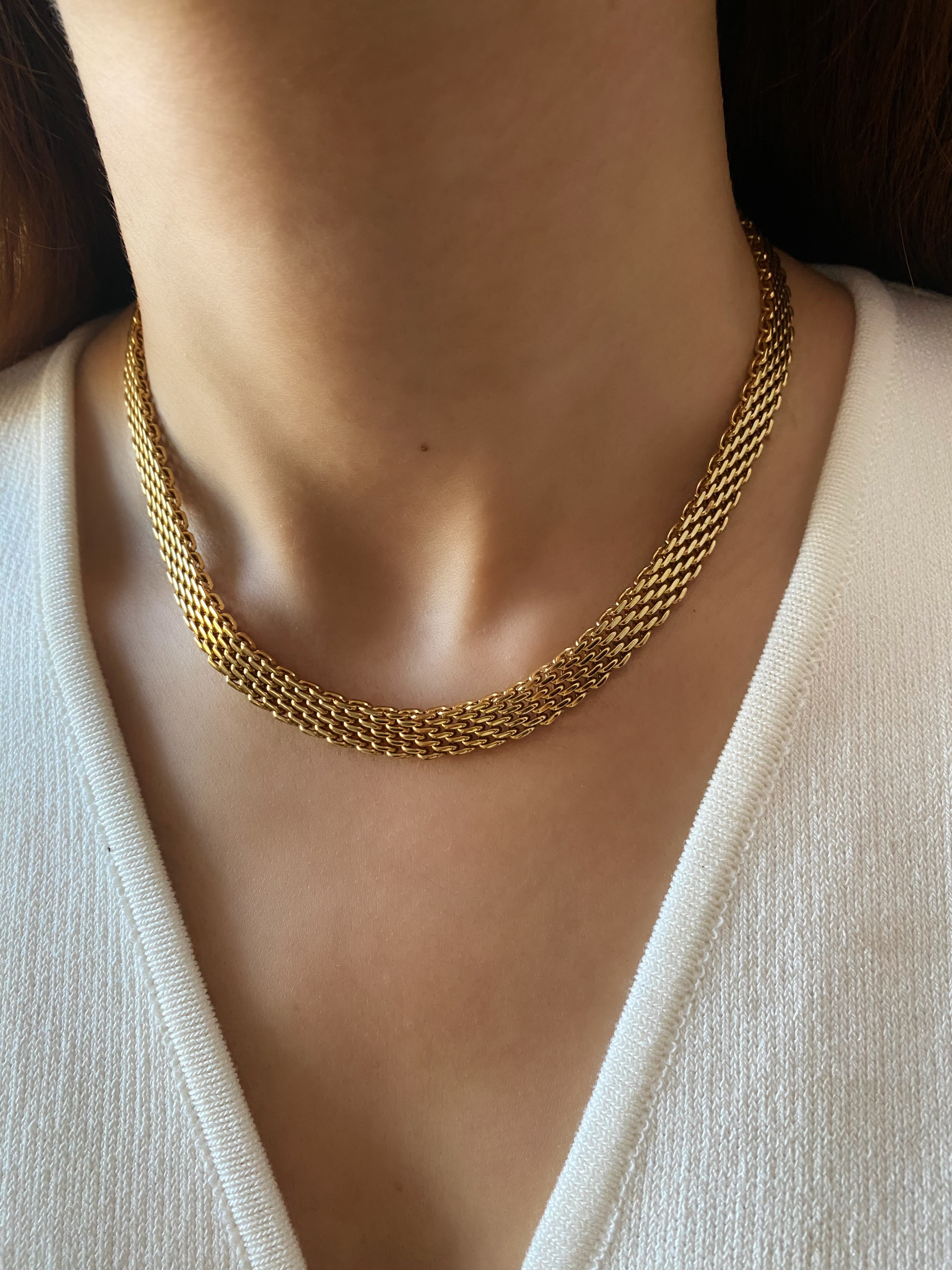 Basket Weave Choker Necklace