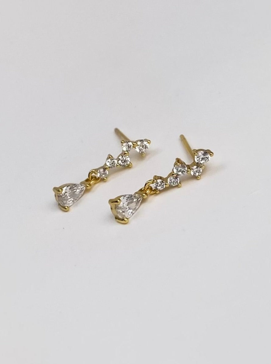 Tiny Cascading Teardrop Earrings