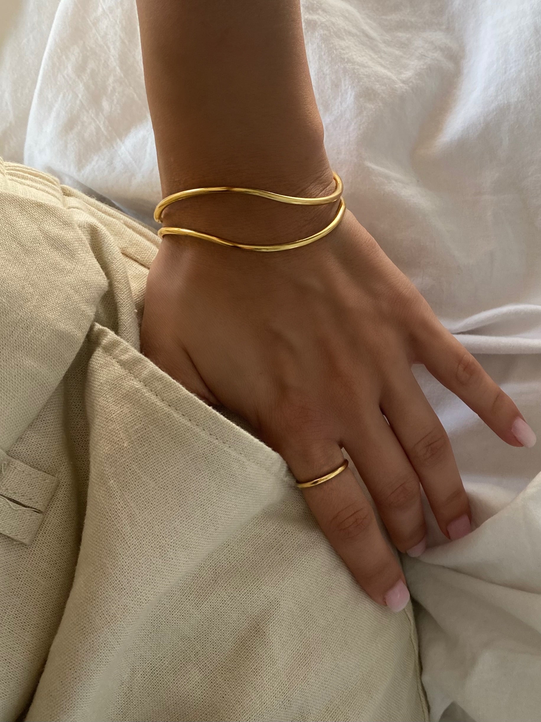 Thin Gold Cuff Bracelet