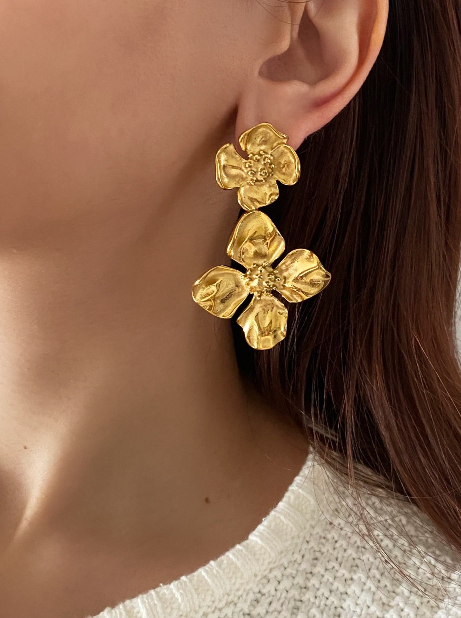 Large Flower Earrings