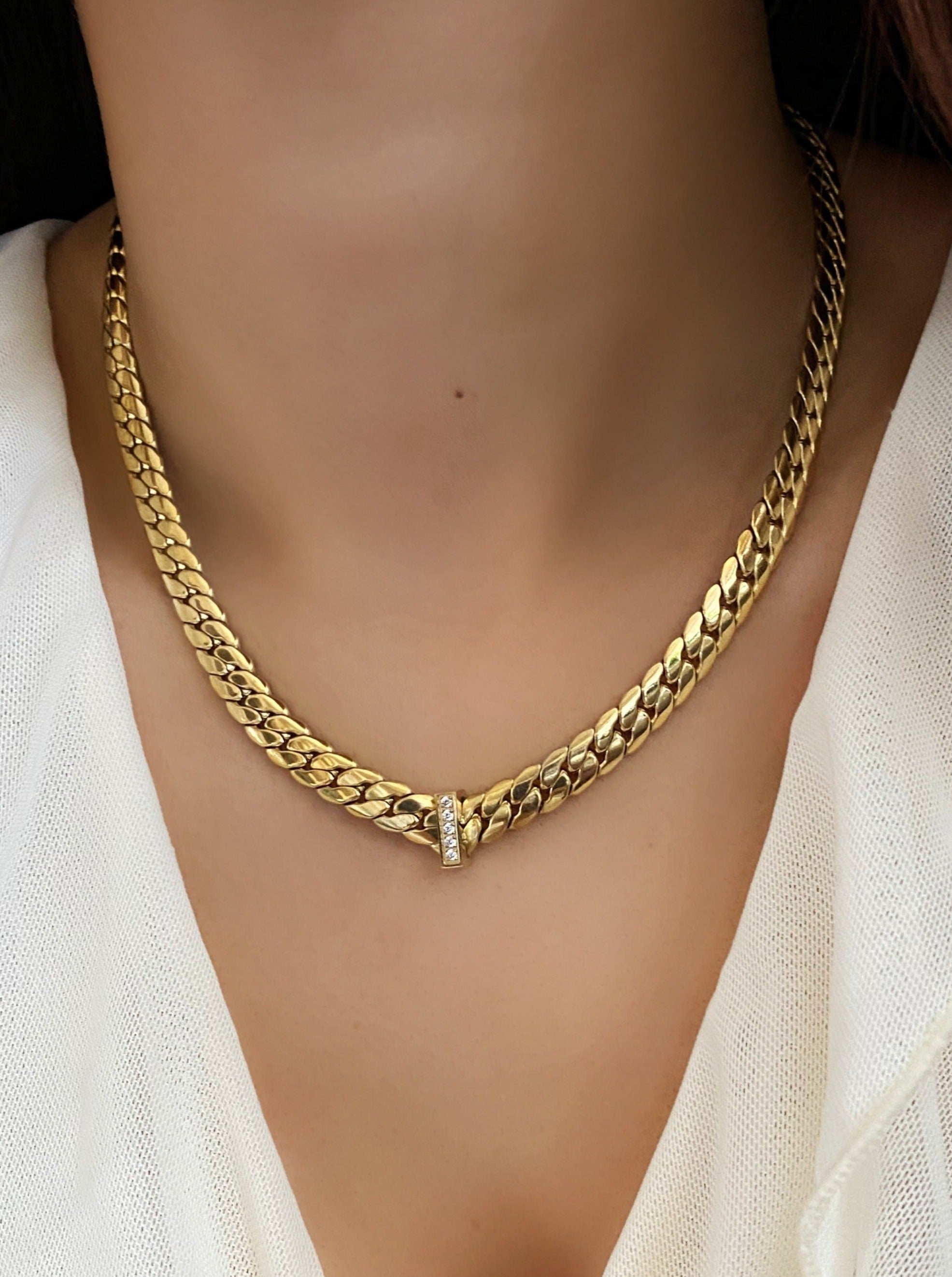 Flat Curb Chain Necklace